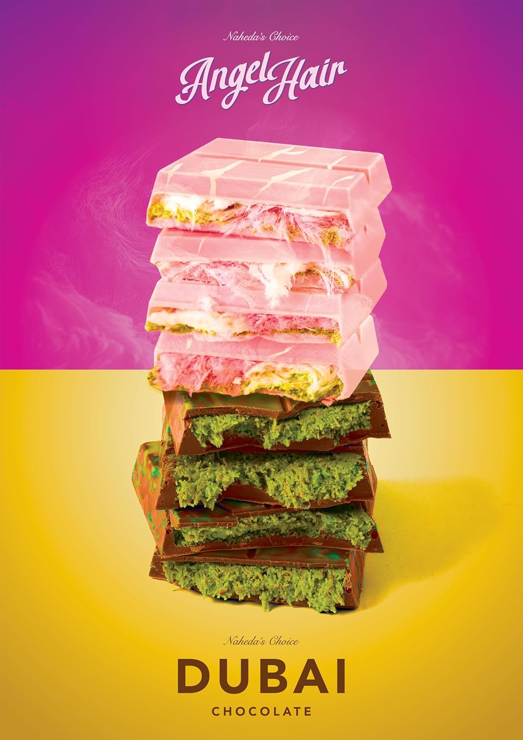 Naheda'S Choice Angel Hair Dubai White Chocolate Raspberry, Airy Persain Floss & Pistachio Cream 160G image number 2