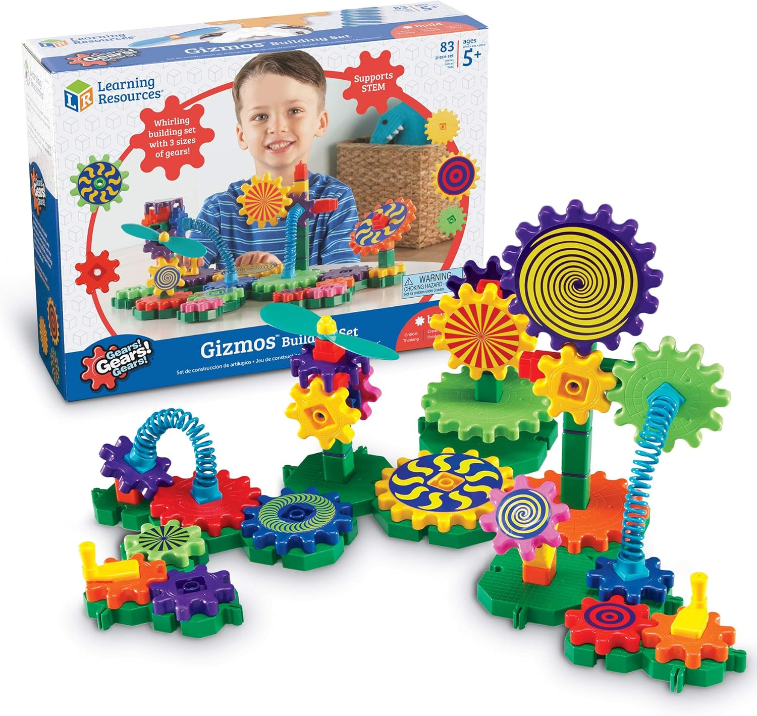 Learning Resources Gears! Gears! Gears! Movin' Monkeys Building Play Set, Puzzle, 103 Pieces, Ages 5+ image number 4