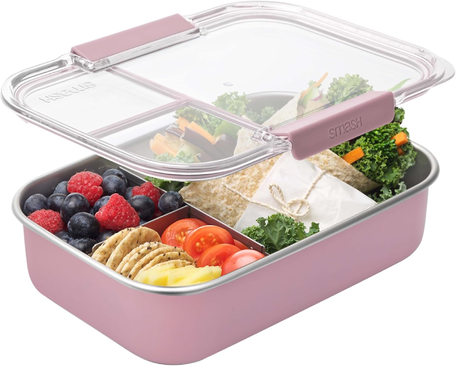 Smash Microwave-Safe Powder Coated Stainless Steel Mini Dressing & Sauce Pots &ndash; Pink, 60Ml (Pack of 3) | Leak-Proof, Airtight, Reusable | Fits inside Smash Bento & Meal Boxes