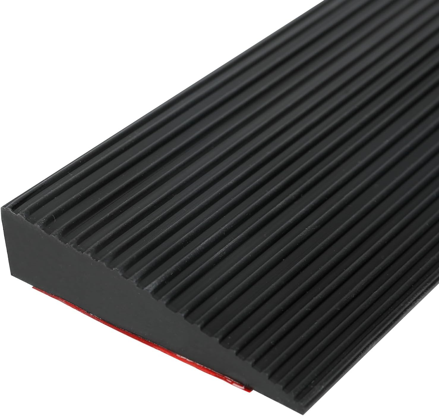 Threshold Ramp, 2.5Cm Height Self Adhesive Black Silicone Doorway Threshold Strip, 90 X 8Cm Cuttable Sweeping Robot Threshold for Wheelchair image number 6