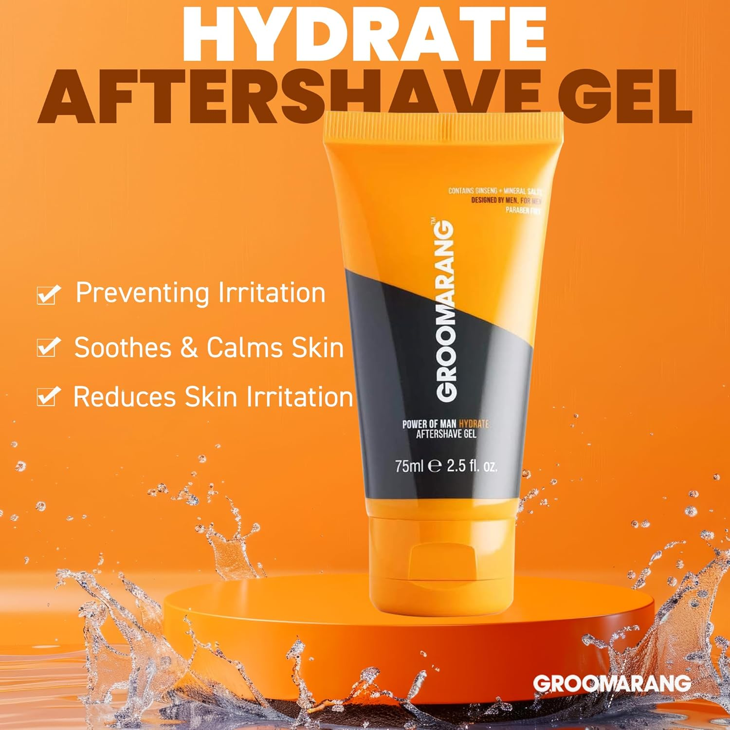 Groomarang Power of Man 'Hydrate' Aftershave Gel 75Ml image number 3