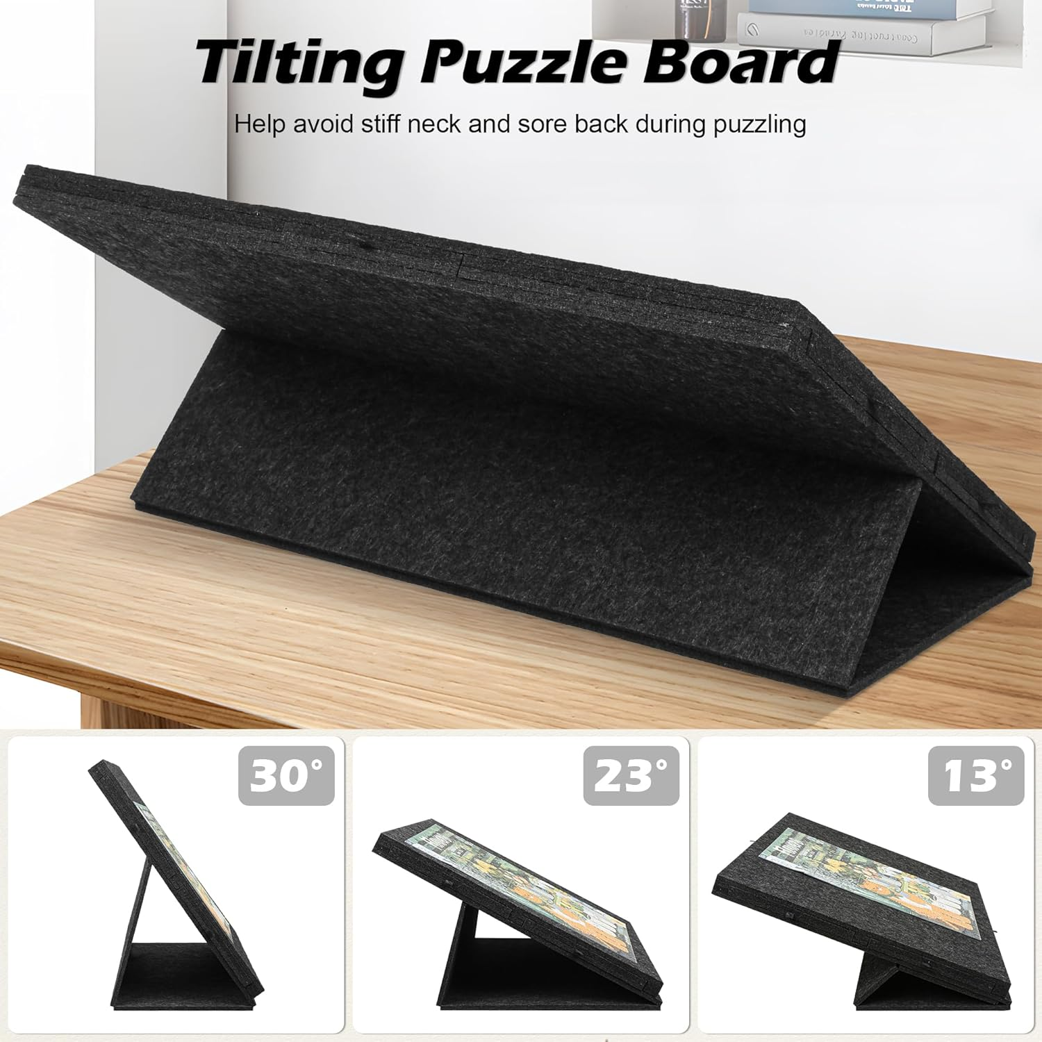 Portable Puzzle Table with 6 Drawers & Cover, Rotating 1500-Piece Jigsaw Board for Adults & Kids, Lightweight Felt Plateau, Ideal Puzzle Lovers (1500 Pcs) image number 4