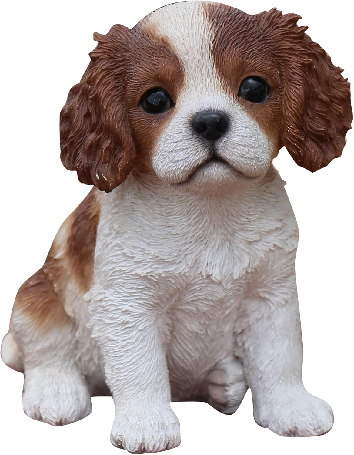 Hi-Line Gift Ltd Sitting King Charles Puppy Statue