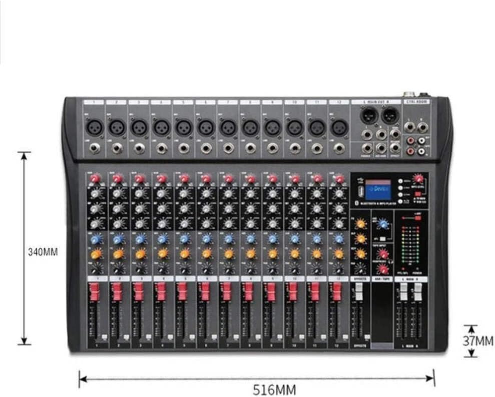 12 Channel Mixing Console Live Studio Audio DJ Mixer Sound Board USB Interface image number 6