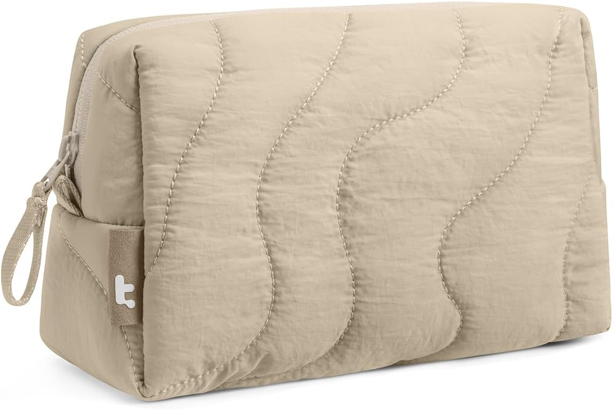 Tomtoc Cable Organiser Bag, Puffy Travel Tech Pouch Electronic Cord Organiser EDC Bag Travel Essentials for Women Girls Gifts, Portable Accessory Storage for Charger, Cord, Cable, Phone, Daily Items