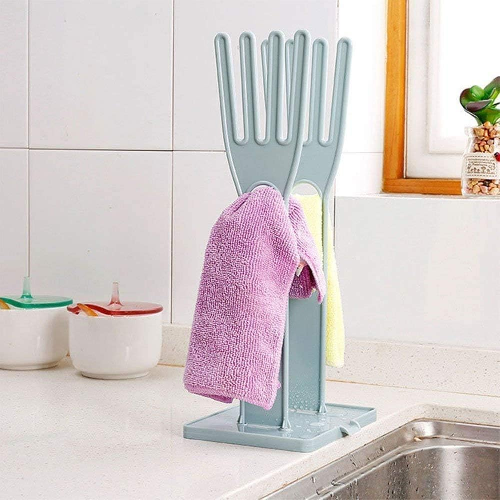 Kitchen Dish Glove Dryer Holder Rack,1Pc Kitchen Glove Holder Glove Drying Rack Drying Dryer Rack Plastic Mitten Rack Glove Hanger Sink Stand,Glove Drain Rack Holder,Kitchen Dish Glove Dryer Rack,Blue image number 6