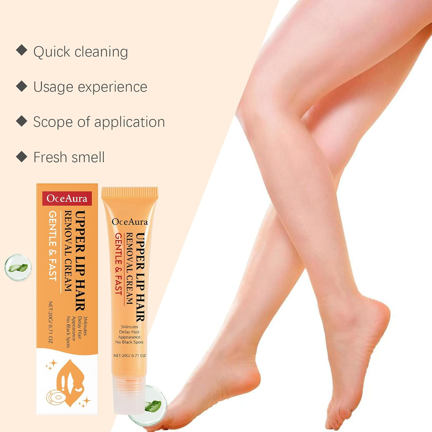 20G Hair Removal Cream, Hair Removal Moisturizing, Smooth and Skin-Cleaning Skin, Suitable for Legs, Armpits, Lips and Other Body Parts image number 1