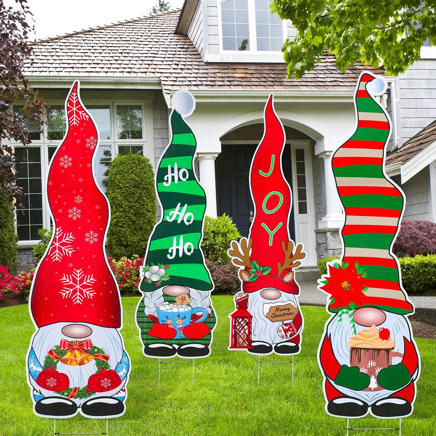 Soaoo 4 Pcs Large Christmas Nutcracker Yard Sign with Stakes 39.4 Inch Christmas Nutcracker Decorations Outdoor Holiday Giant Nutcracker Garden Decor for outside Xmas Courtyard Lawn Party Supplies image number 2