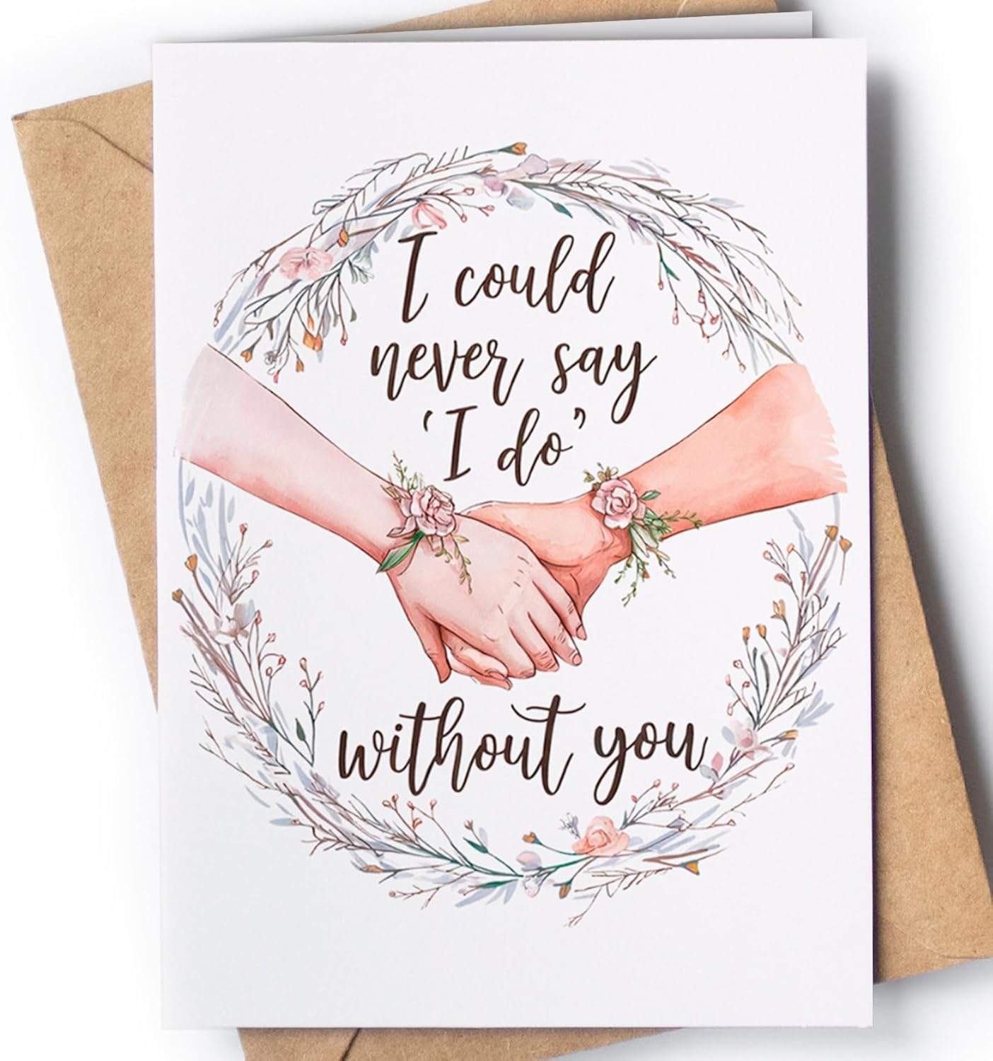 Will You Be My Bridesmaid Card - Bridesmaid Proposal Card - Maid of Honor Card - Matron of Honor Card - Flower Girl Proposal Card - Wedding Essentials - Ring Bearer Proposal - I Could Never Say I Do without You image number 4