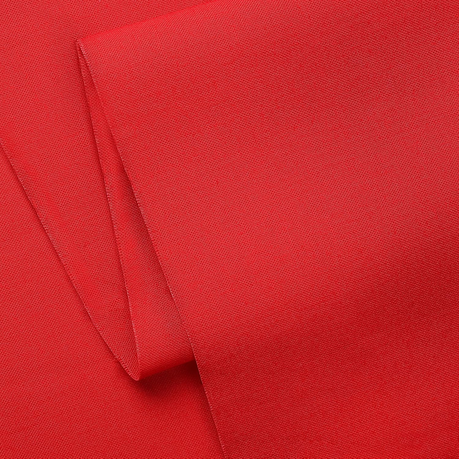 Craftido -100% Cotton Fabric by the Yard in Solid Color (112Cm) 44&rdquo;Wide by 3Yd (9 Ft) -Medium Weight 5.2 Oz-For Quilting, Sewing, Crafts, Binding, Backing and Lining - Red - Cream image number 6