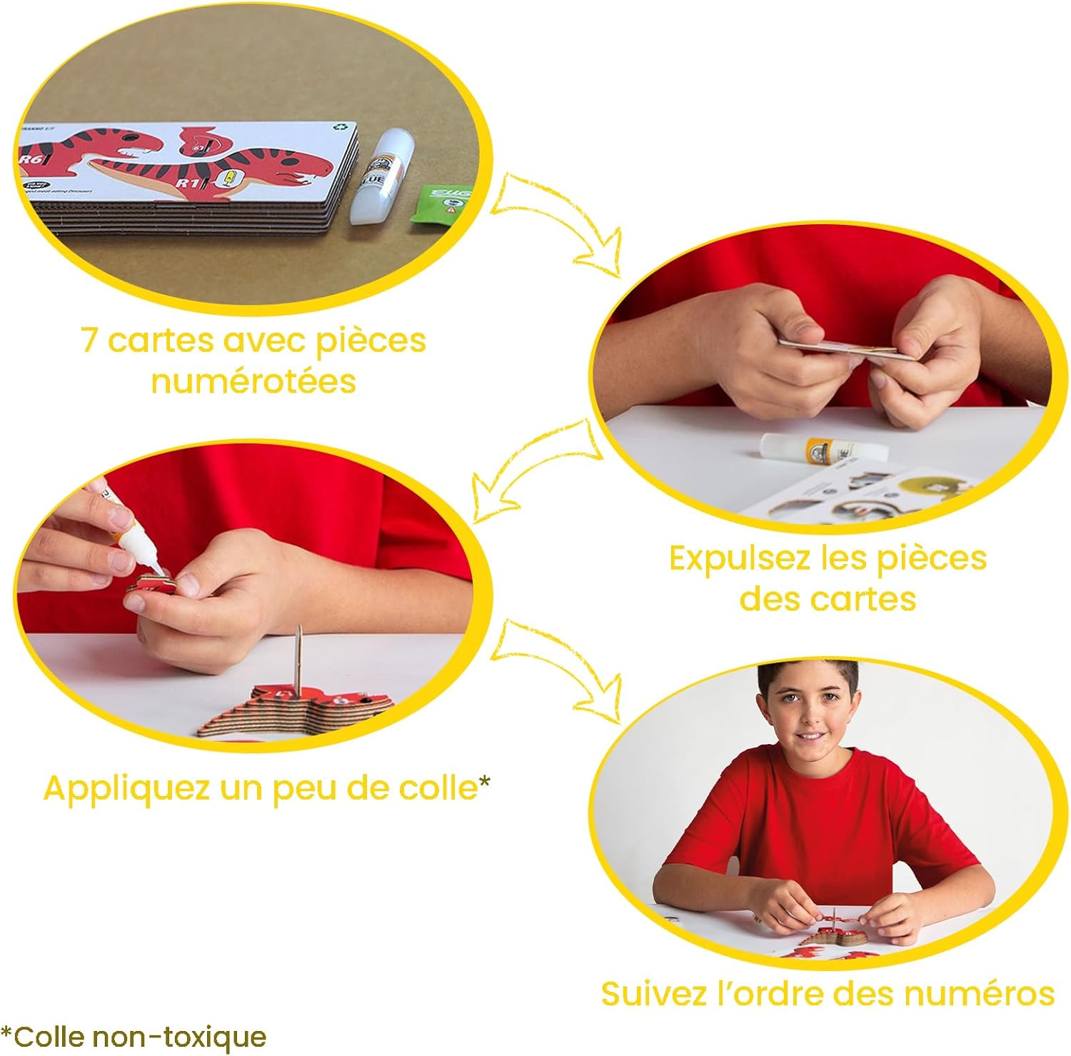 EUGY 009 Giraffe 3D Paper Puzzle - 20 Pieces Eco-Friendly Educational Toy Puzzle for Boys, Girls & Kids Ages 6+