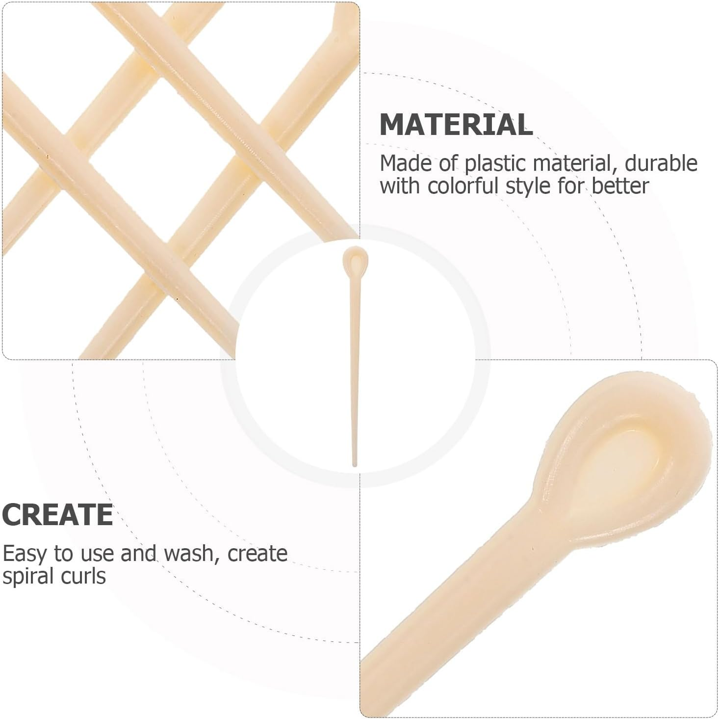 BIUDECO 2 Packs/Hair Cutting Tools, Practical Perm Clips and Curler Picks for Women and Girls, Random Colour image number 1