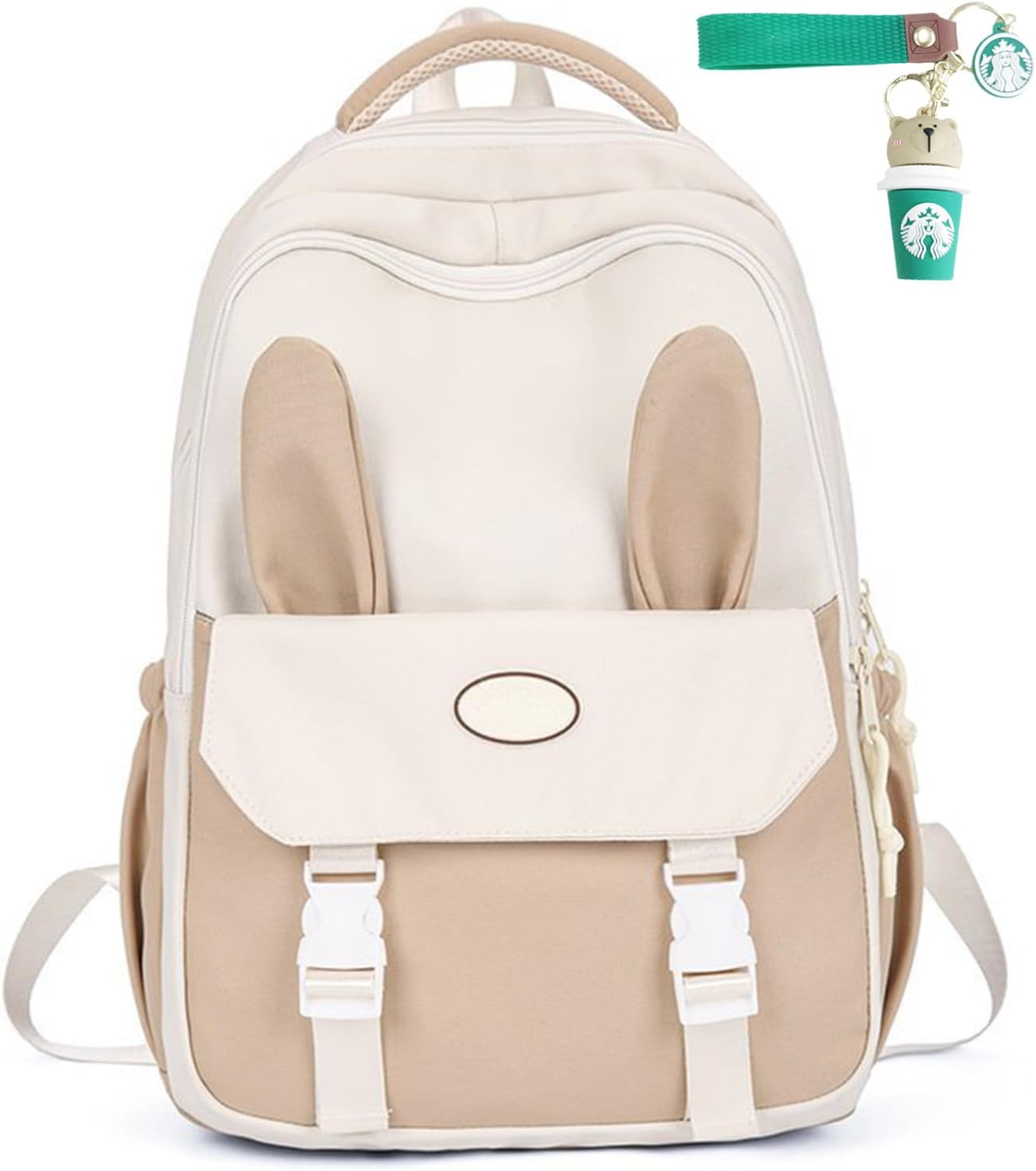 EIOYUMY Breathable Comfortable School Backpack, Cute Fashionable College Backpacks, Lightweight Large Capacity Multi-Pockets