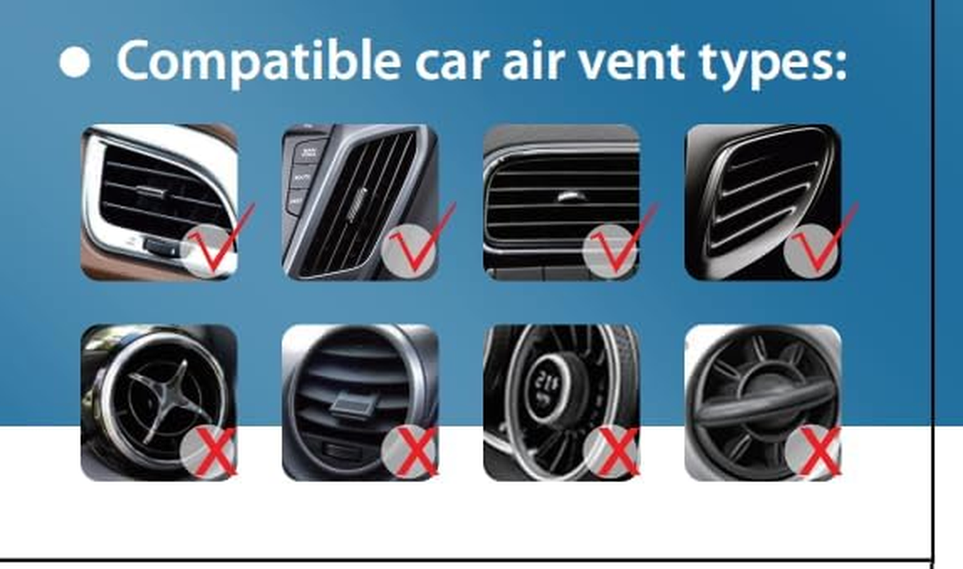 Phone Car Mount with 360 Rotation, Car Phone Holder, Air Vent, Universal Fit, Easy Installation, Compatible with Iphone/Samsung/Nokia, Black image number 5