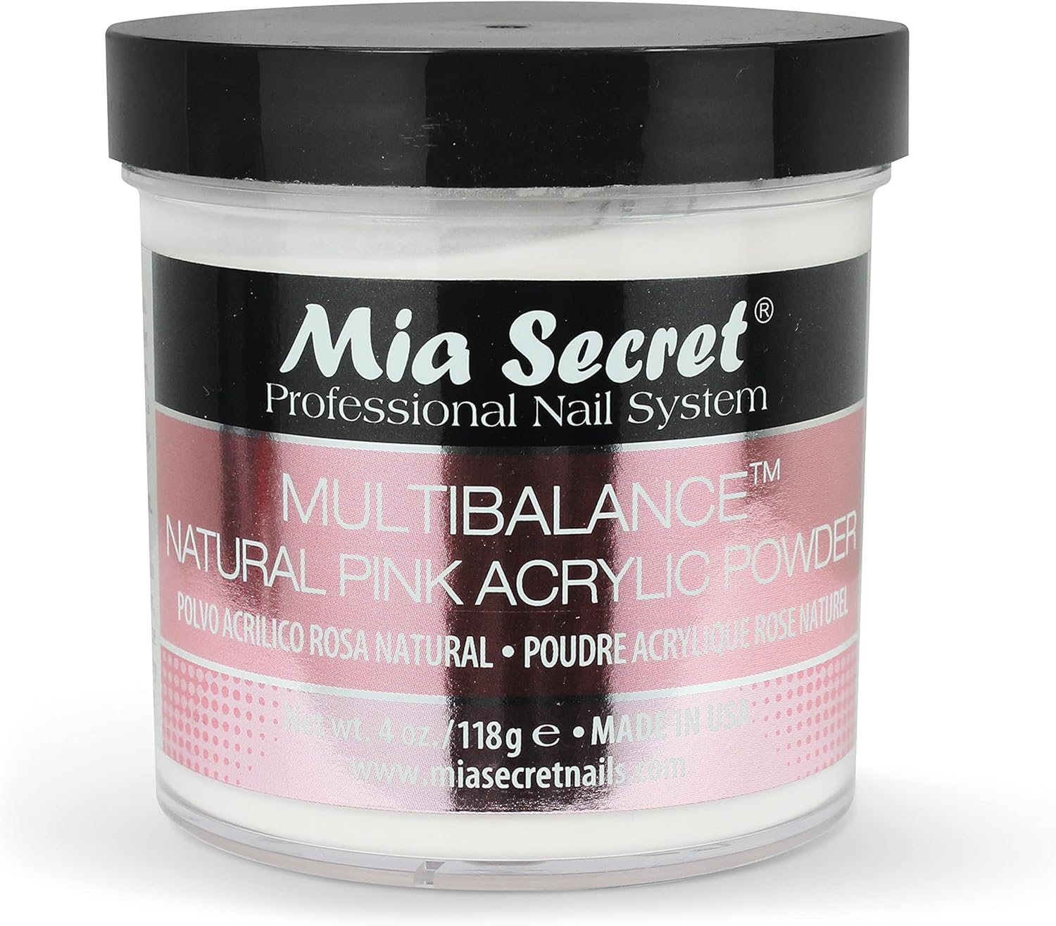 Mia Secret Acrylic Powder Multi Balance Natural Pink - 120Ml image number 3