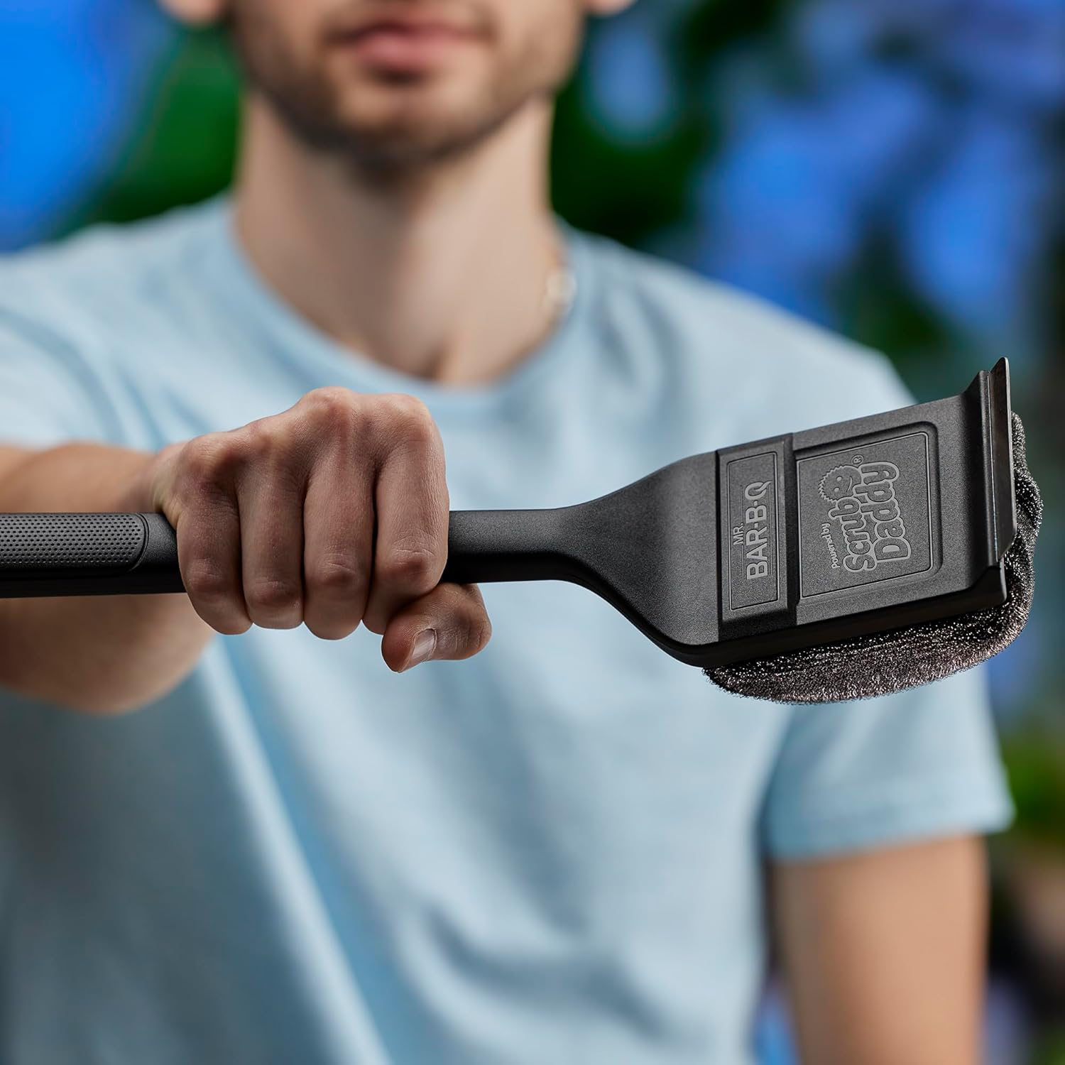 Mr. Bar-B-Q Steam Clean Grill Brush Powered by Scrub Daddy image number 5