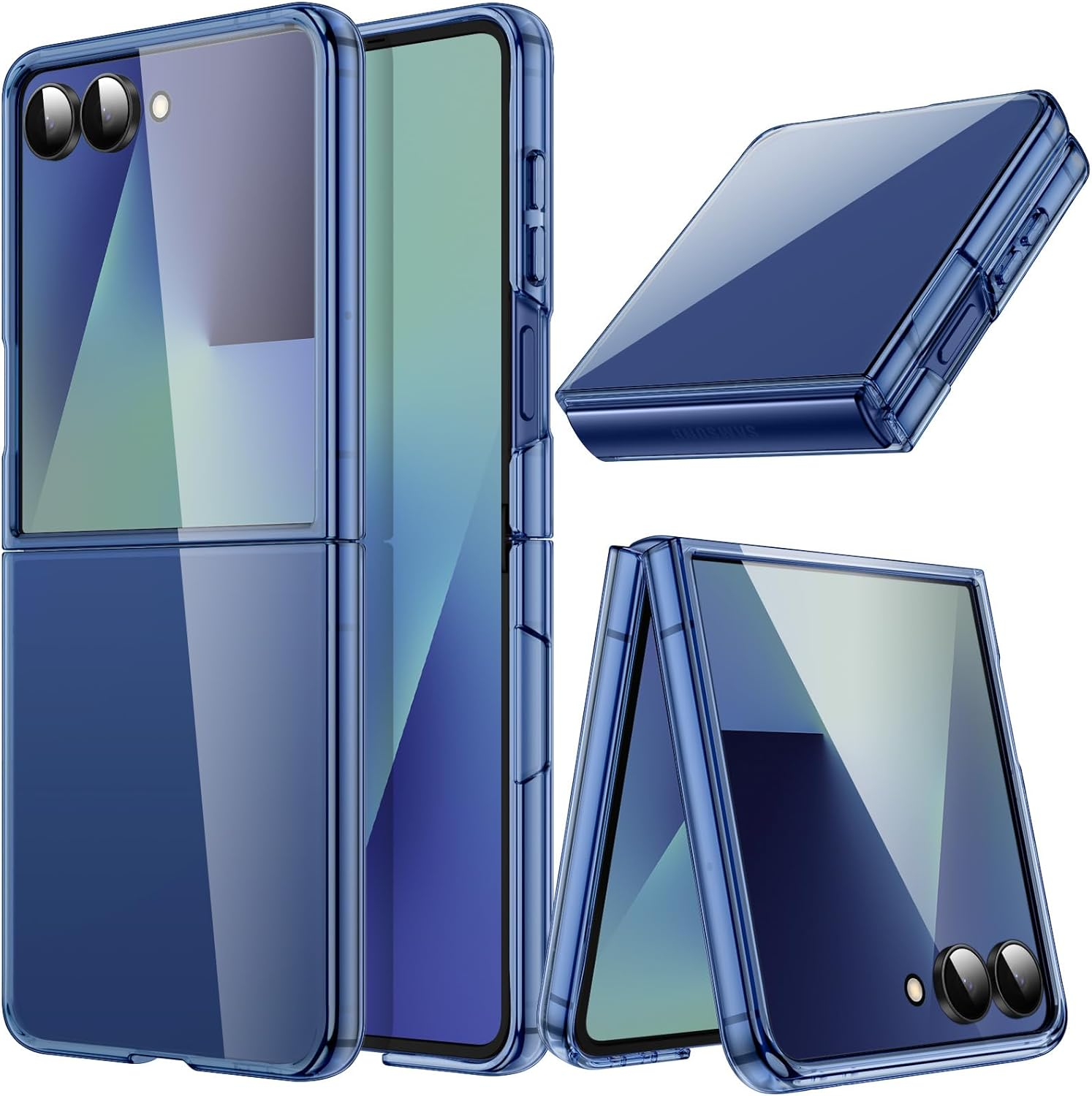 Jetech Case for Samsung Galaxy Z Flip 7 2025, Crystal Transparent Hard PC Shell, Anti-Scratch Shockproof Slim Protective Phone Cover (Clear)