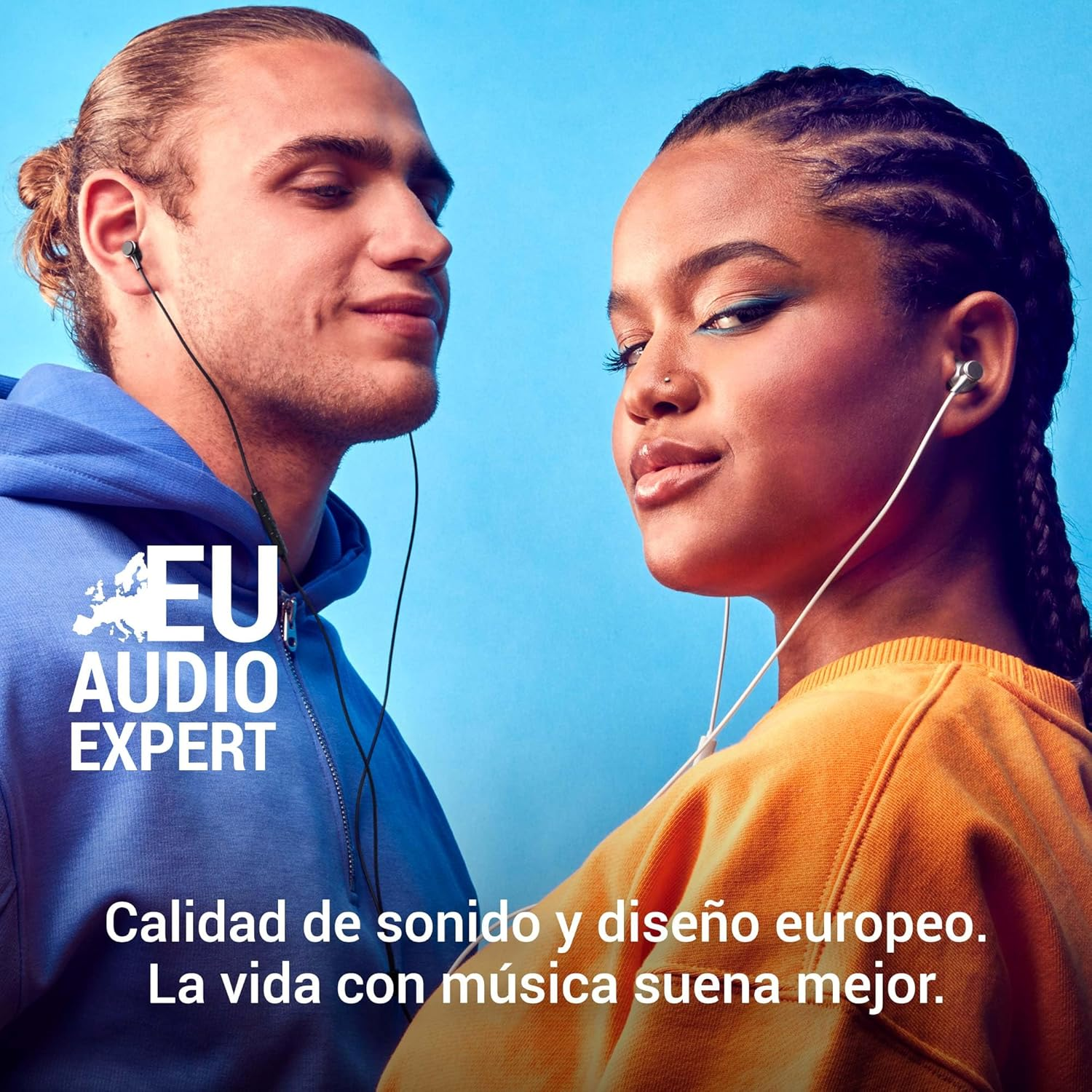 Energy Sistem Metallized 3.5Mm Aluminium Recycled Plastic In-Ear Headphones with Microphone - White image number 4