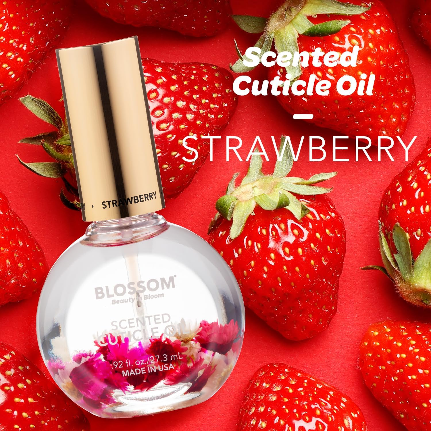 (Strawberry 1 Fl.Oz) - BLOSSOM SCENTED CUTICLE OIL STRAWBERRY 25Ml image number 4
