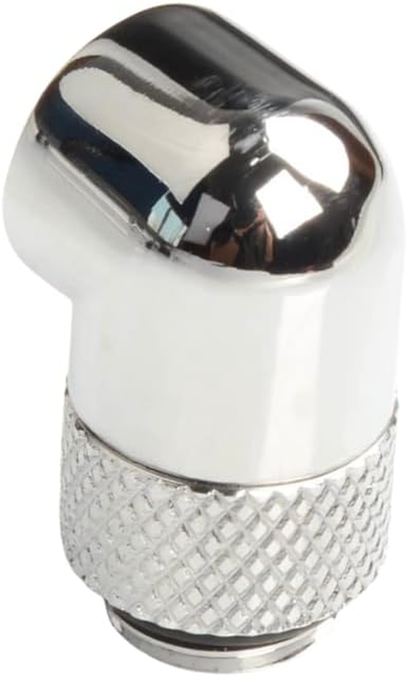 Dracaena 6 Pack G1/4" Thread Male to Female Extender Fitting, 90&deg; Rotary Fitting Adapter Connector for Computer Water Cooling System, Silver image number 3