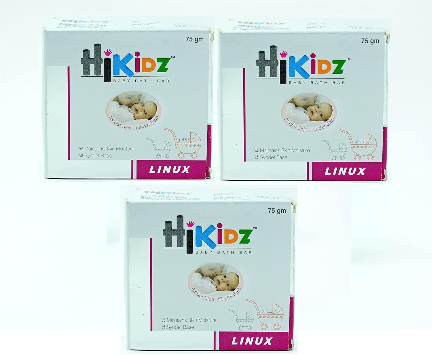 HIKIDZ SYNDET BAR SKIN FRIENDLY SOAP (PACK of 3 * 75GM) image number 1
