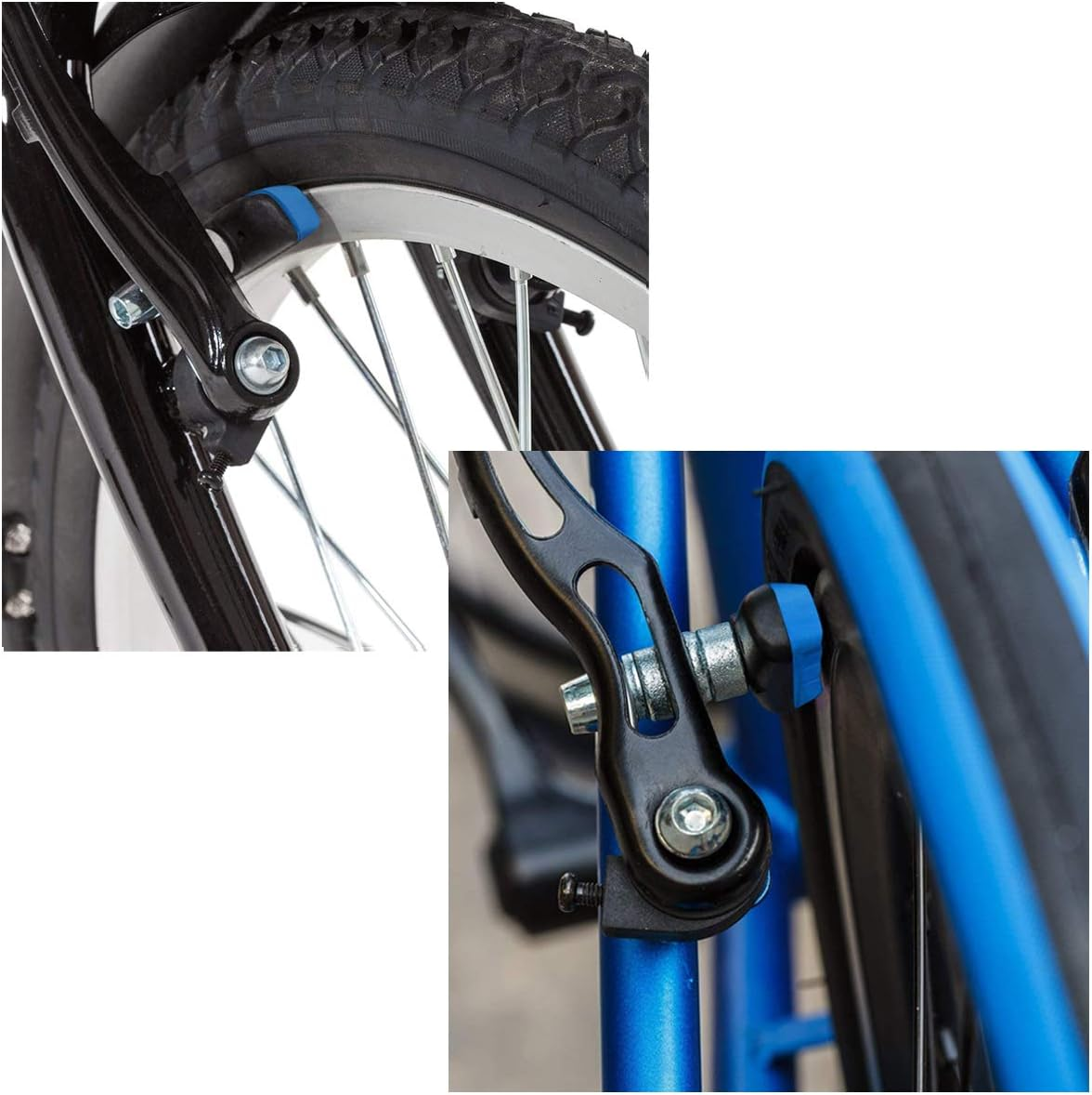 PLATTBK Bike Brake Pads 2 Pairs with Installation Tool No Noise Long 70Mm Rubber Durable V-Brake Pads for Mountain Bicycle - Black image number 2