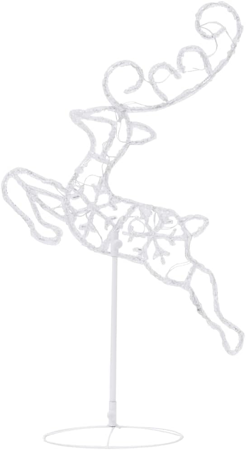 Acrylic Christmas Flying Reindeer Sleigh 260X21X87Cm Holiday Decor Outdoor image number 5