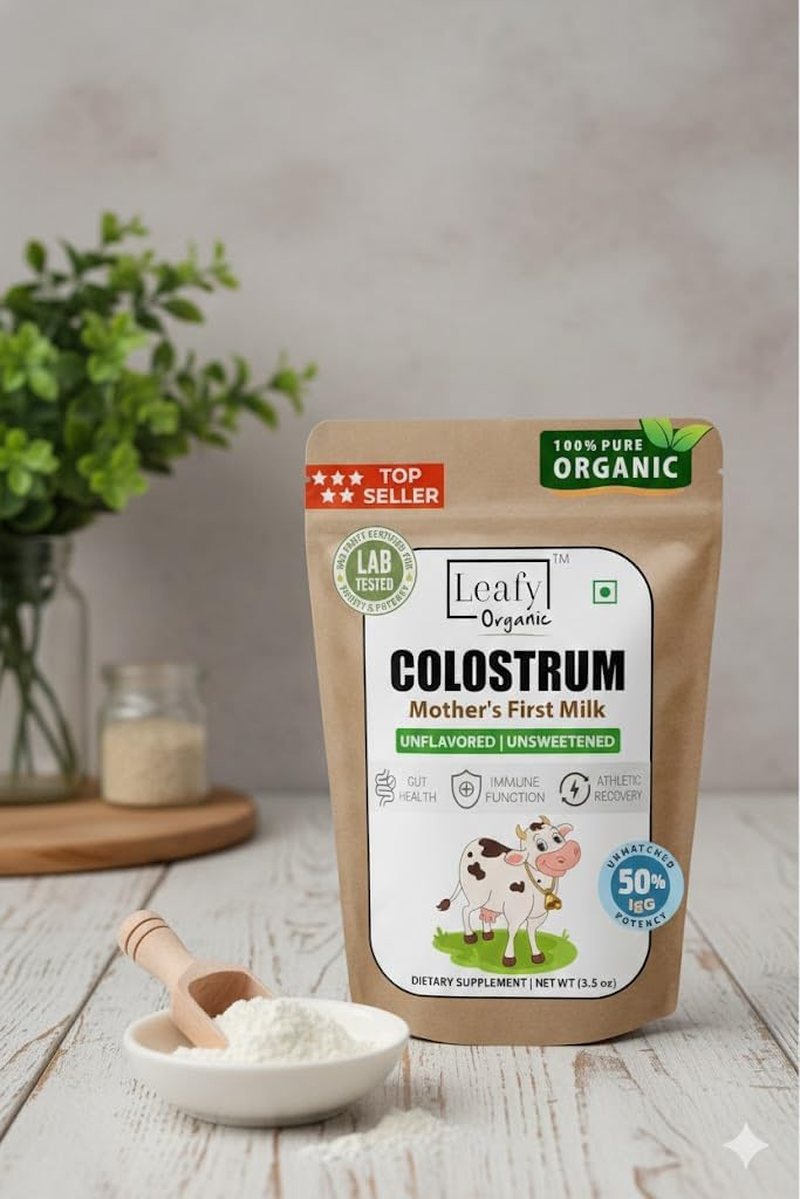 Colostrum Powder (100Gram) 3.5 Oz Grass Fed, Gut Health Bloating Immunity Skin & Hair, Gluten & Fat Free (3.5) Oz image number 2