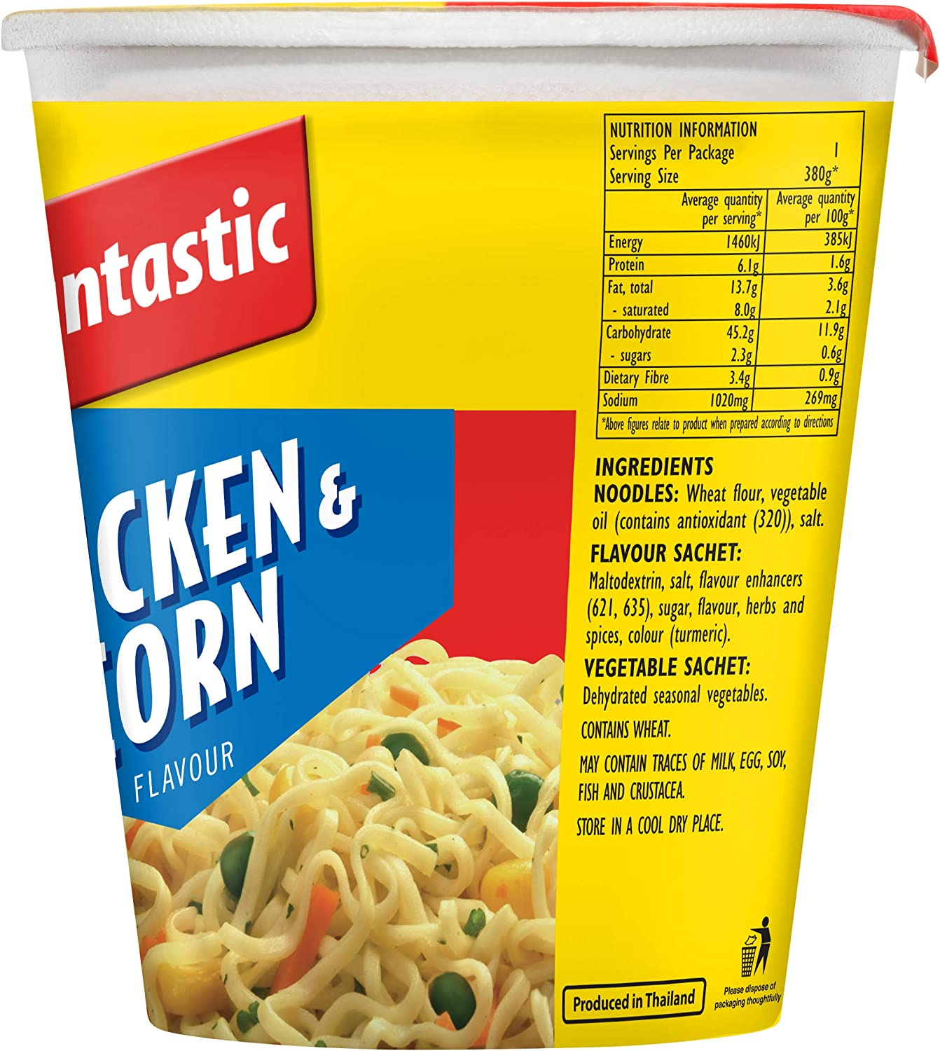 Fantastic Cup Noodle, Chicken and Corn, 70G image number 6
