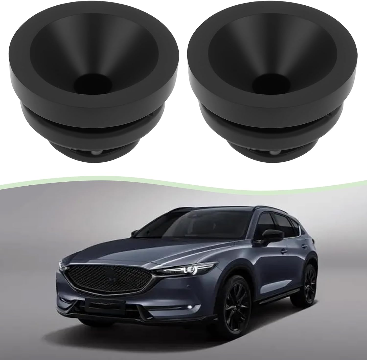 Emsea 4Pcs Car Engine Cover Insulator Rubber Mount Rubber Replacement Part P30110238 Compatible with Mazda 2 3 6 CX-3 CX-4 CX-5 Black image number 6