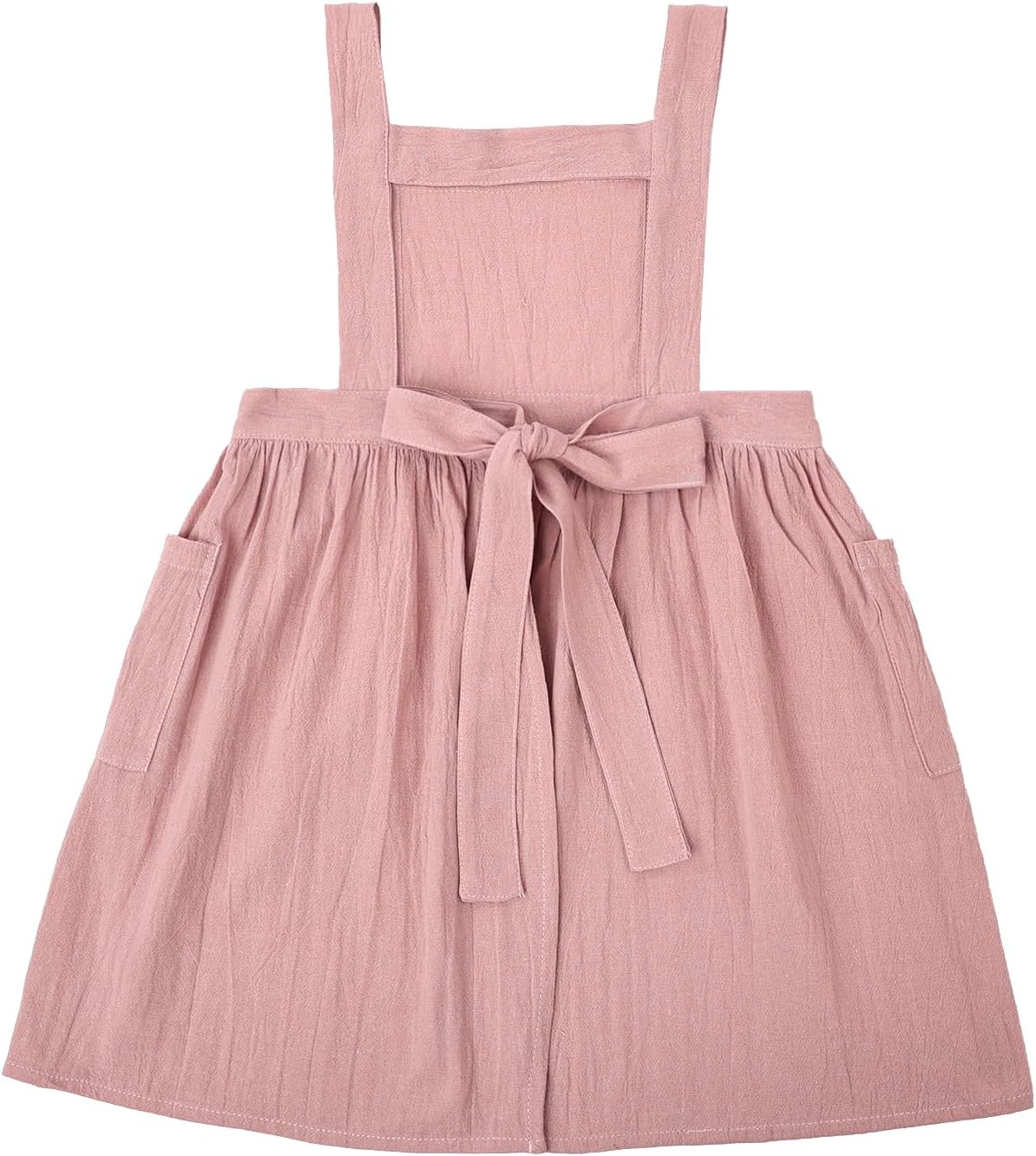 Surblue Kids Retro Aprons Pinafore Apron for Girls Boys Cotton Linen Aprons for Children image number 6