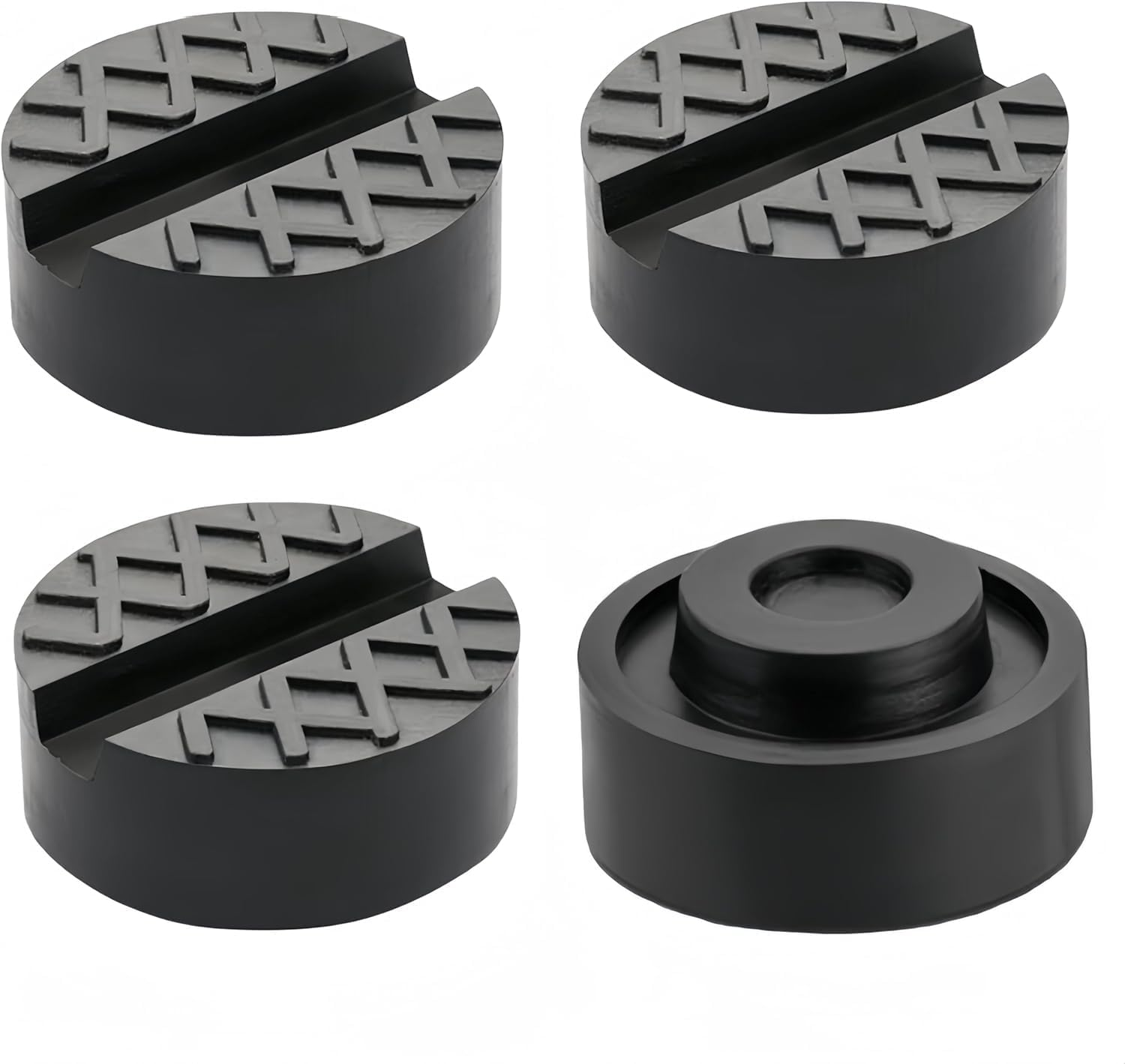 4 PCS Jack Rubber Pads,Wizefolk Car Jack Pad Adapter,6.5 Cm Floor Jack Mat,Non Skid Wear Resistant Jack Stand Support Block for Car Vehicle Repair Rv image number 3