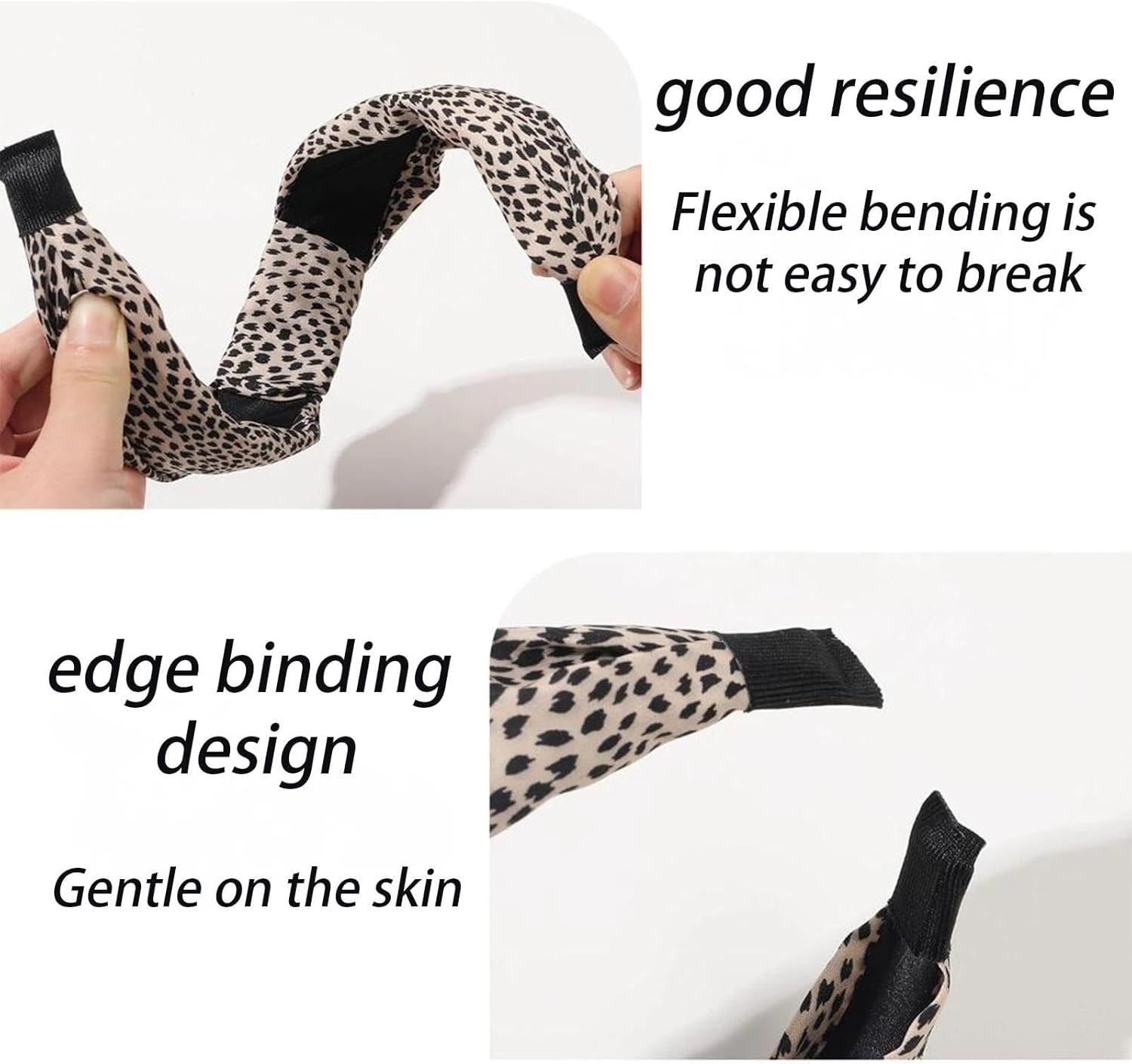 Dinghaole 4Pcs Women'S Wide Bohemian Headband - Knot Set, Suitable for Women'S Floral Prints and Solid Color Headband Accessories, Elastic and Comfortable for Daily Wear, Yoga, Beach image number 4