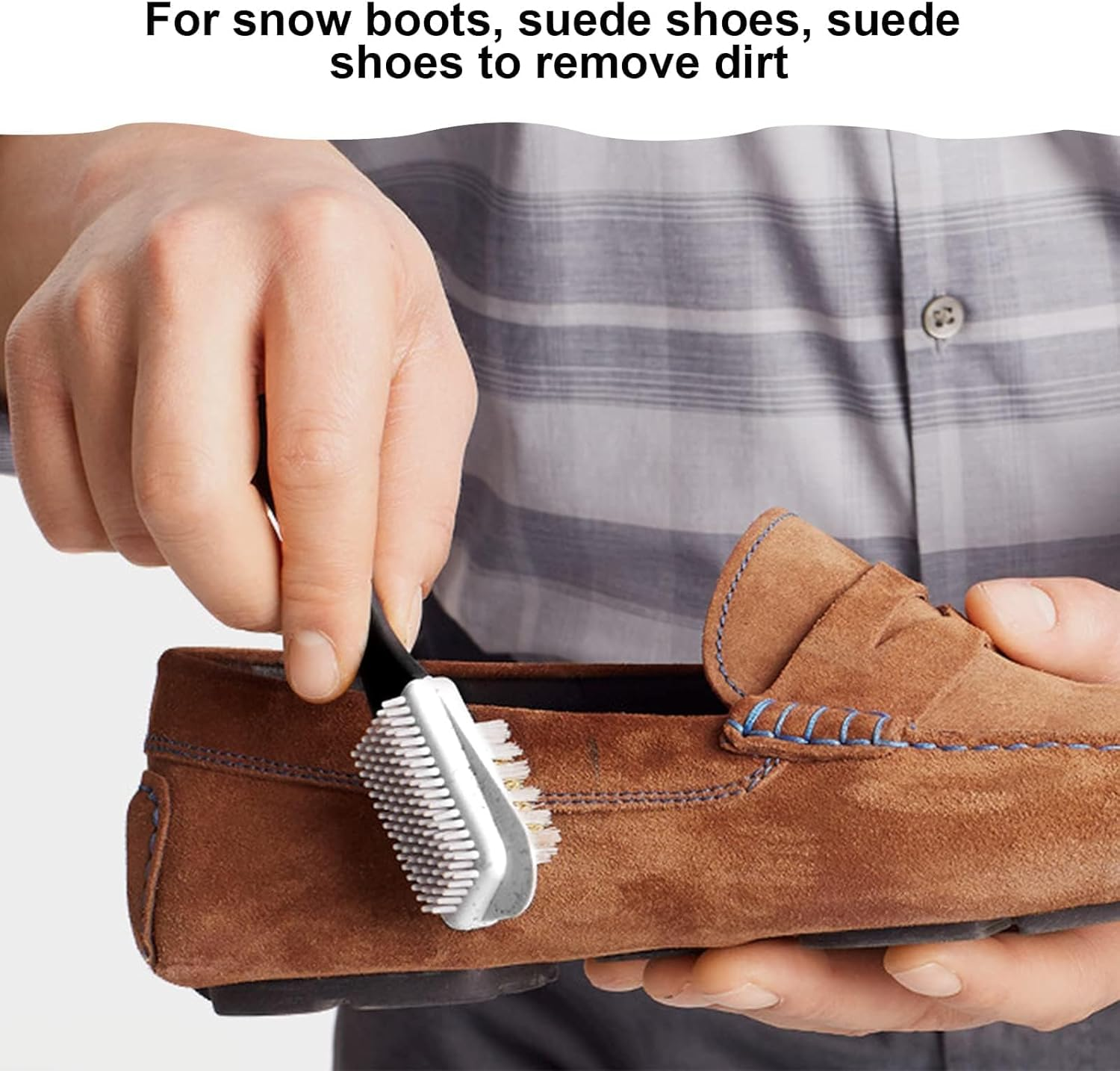 Suede Brush Kit, 4-Sided Suede Cleaning Brush with Eraser, Cleaner Brush for Boots, Furniture, Shoes, Jackets(Shoe Brushes)