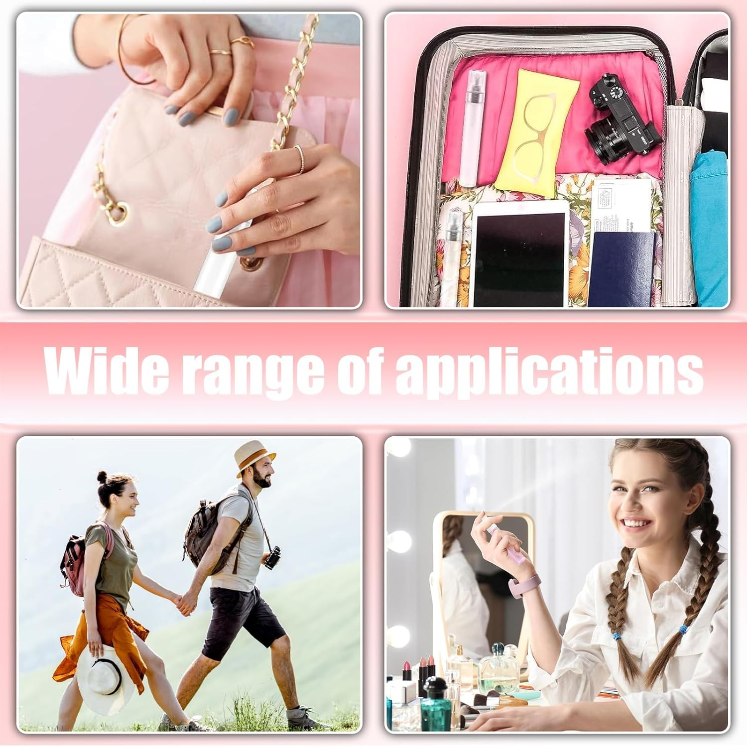 Mini Spray Bottle, 6 Pcs Mini Clear Perfume Bottle, 5Ml Refillable Fine Mist Spray Bottles for Liquid, Perfume, Makeup Tool, Travel image number 5