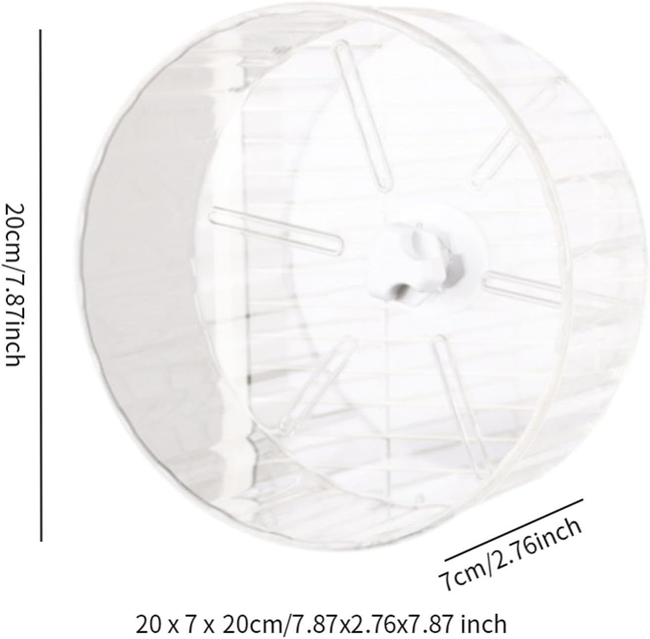 Fzaqwen Hamster Activity Wheel for Small Animals with Silent Rolling Feature, Clear