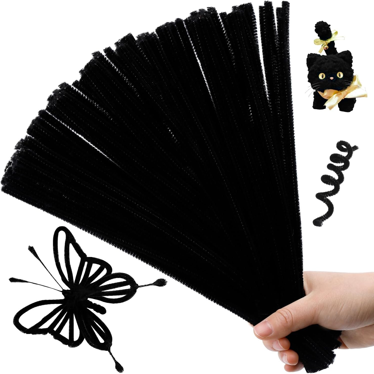 Pipe Cleaners, 100PCS Pipe Cleaners Craft Supplies, Light Blue Pipe Cleaners Bulk Fuzzy Sticks for DIY Art and Craft Projects Home Christmas Decoration