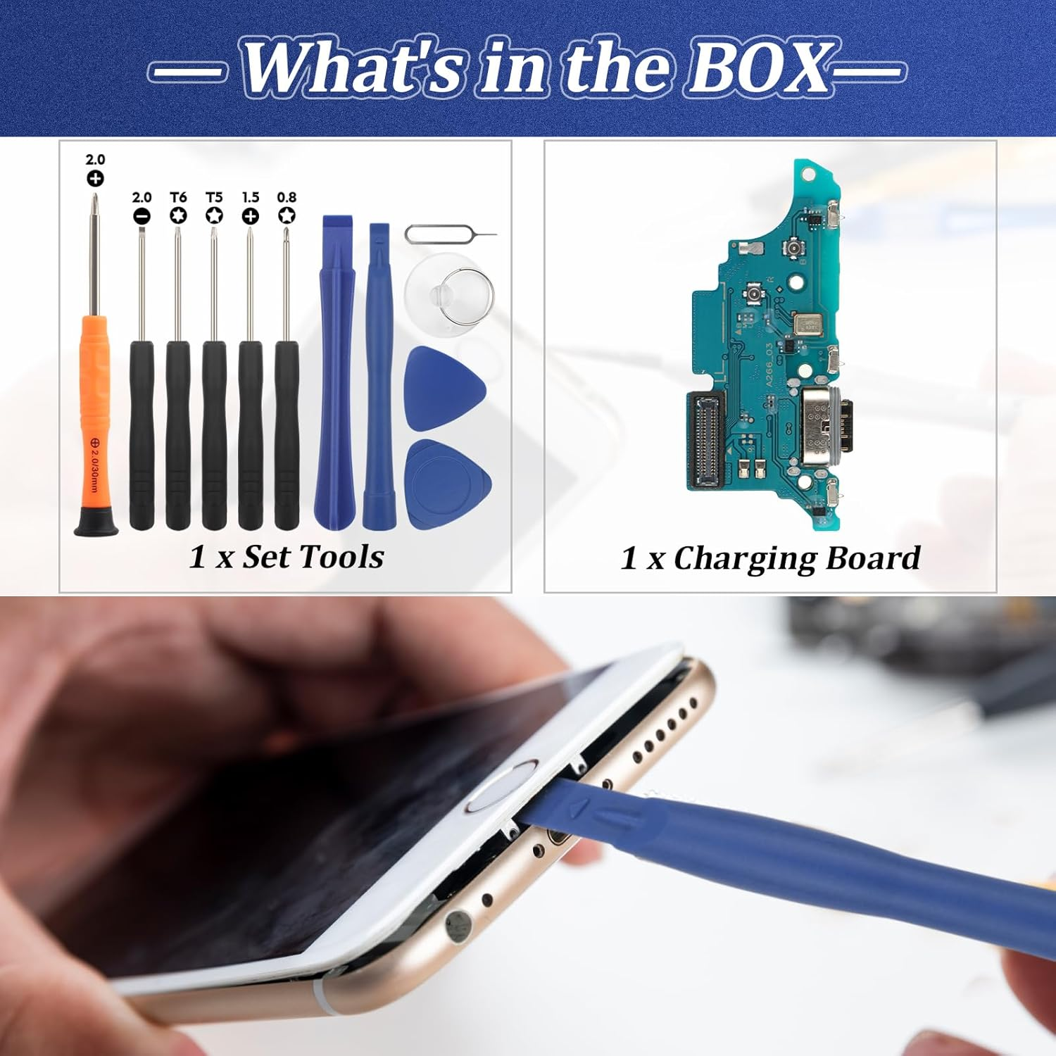Rongzy Charging Port Compatible with Samsung Galaxy A26 5G A266E A266B A266U Replacement of Charging Port USB Dock Connector for Samsung Galaxy A26 5G Flex Cable Charging Port Charging Port image number 4