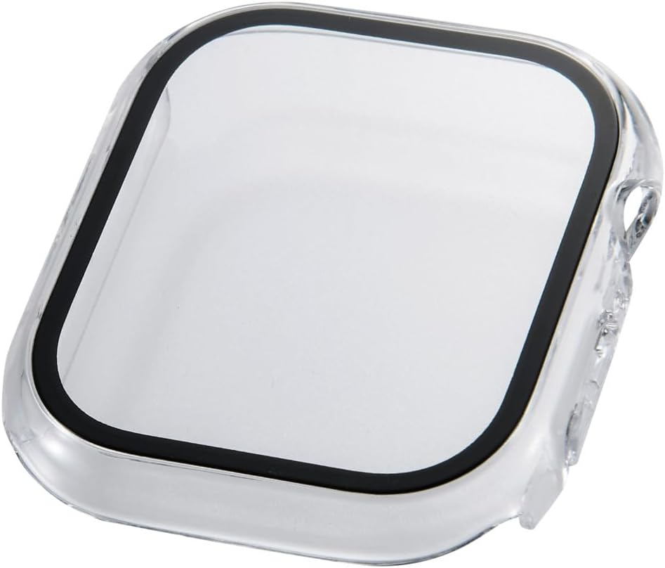 Elecom AW-25AFCGCR Protective Case for Apple Watch Series 11/10, 10H, Glossy, Anti-Fingerprint, Shatterproof, Clear image number 1