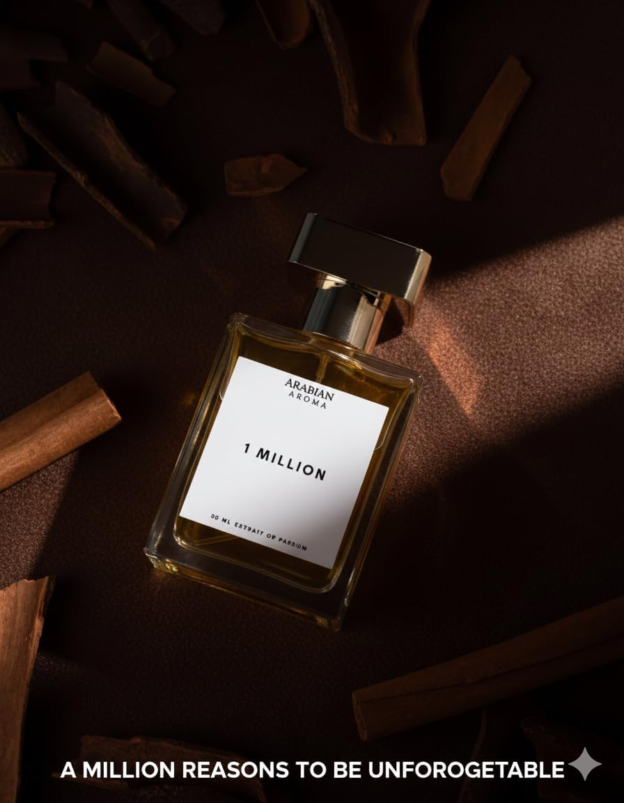 Arabian Aroma 1 Million Extrait De Parfum for Men | Long-Lasting Luxury Fragrance Eminine and Bold Scent, Hypoallergenic, Clean Perfume, Eau De Toilette for Women | 50 ML image number 1