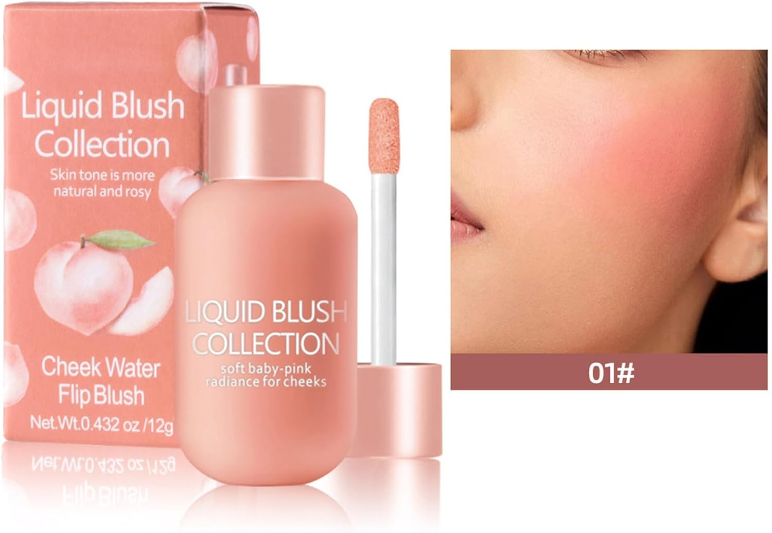 Yhong Cream Blush 12G Soft Matte Finish Liquid Blush Makeup Long Lasting Cheek Color for Daily Wear Rose Flush One Size image number 4