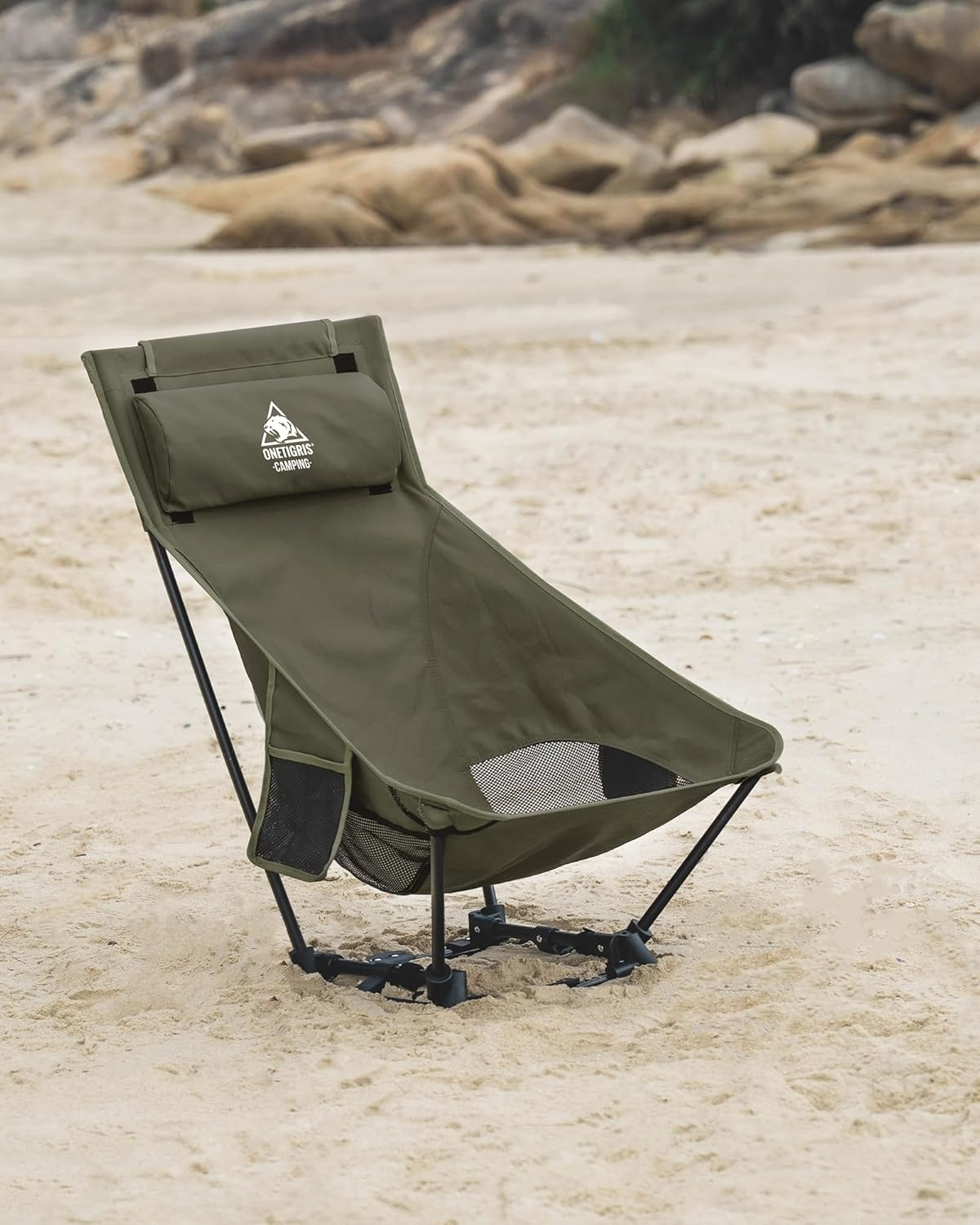 Onetigris Dragonhide Oversized Camping Chair with Pillow Design, Comfortable Widened Seat Folding, 275 Lbs Capacity image number 1