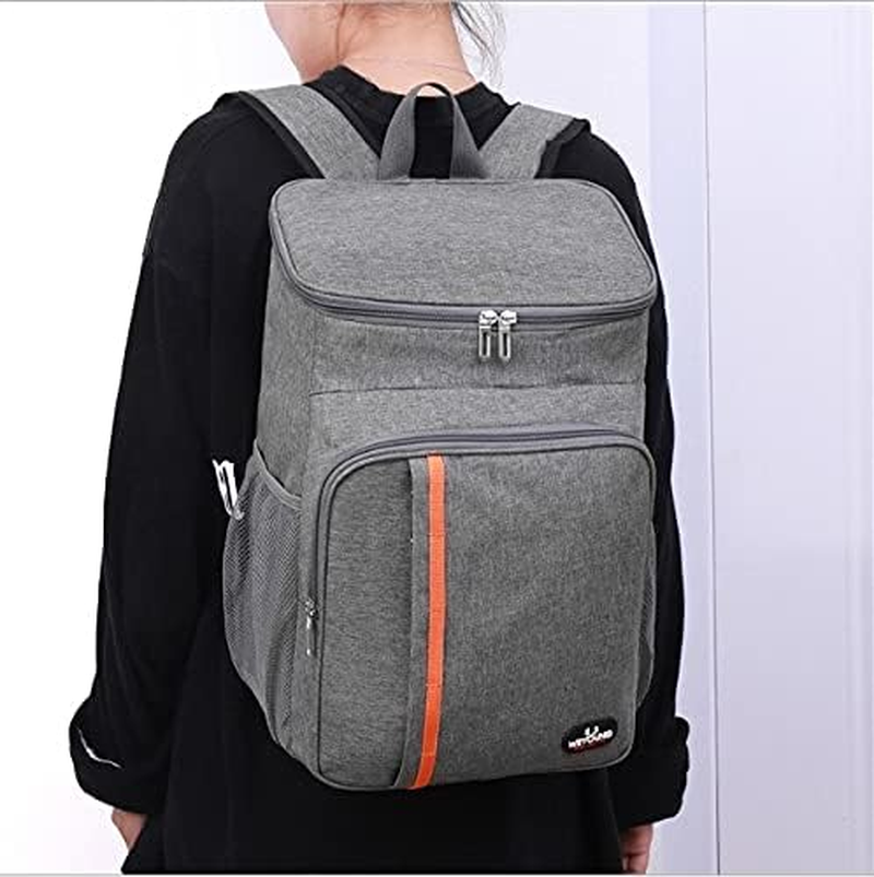 18 L Insulated Picnic Backpack Waterproof Outdoor Cooler for Hiking Fishing Camp-Blue image number 2