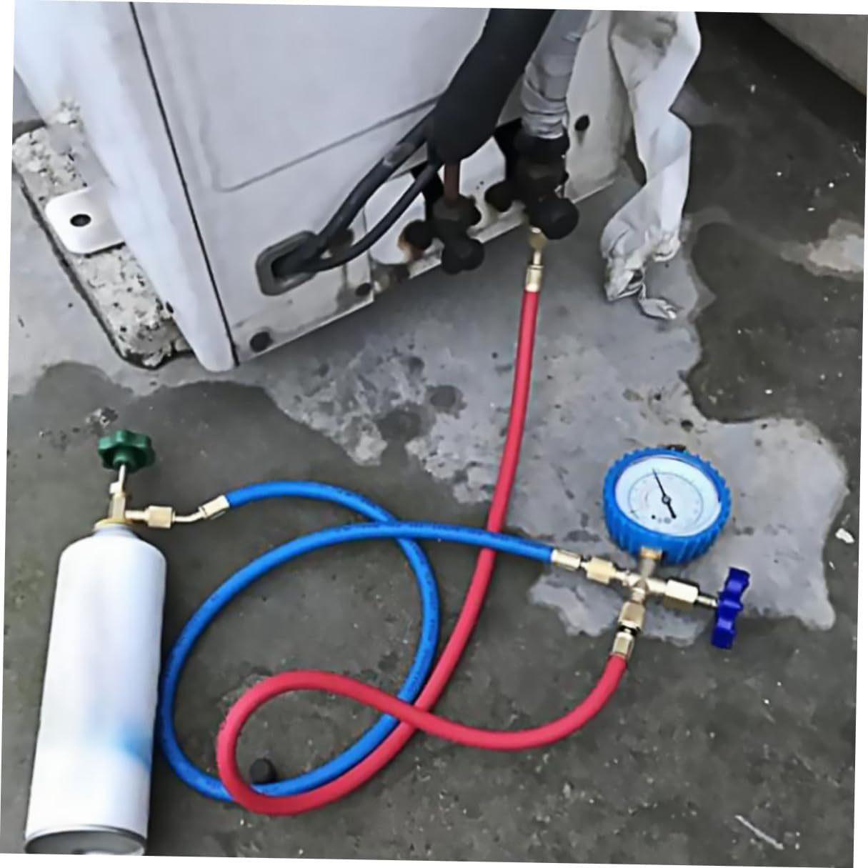 WOFASHPURET Automotive Air Conditioner Refrigerant Pressure Gauge Set with Silicone Hoses, Comprehensive Hvac Service Tool for Car Ac Refrigeration System Maintenance and Charging Random Color image number 6