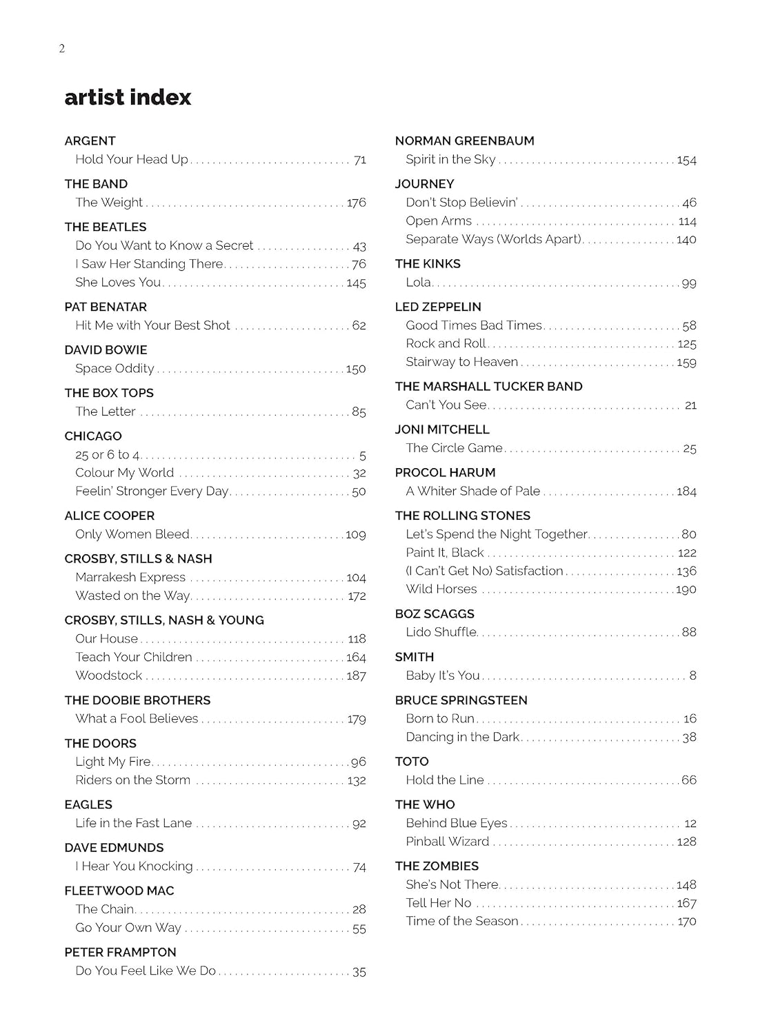 Alfred'S Easy Piano Songs -- Classic Rock: 50 Hits of the '60S, '70S & '80S image number 5