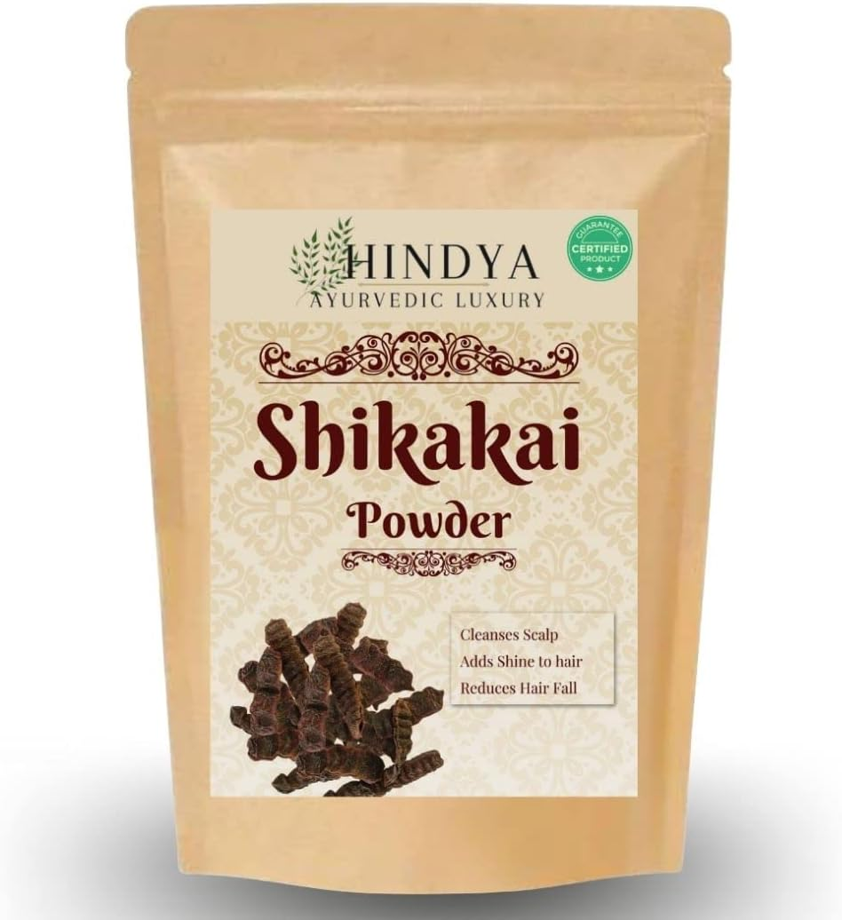 Hindya Ayurvedic Luxury Amla Reetha Shikakai, Bhringraj and Hibiscus Powder for Hair (Pack of 5, 50G Each, Total 250G Pack) image number 3