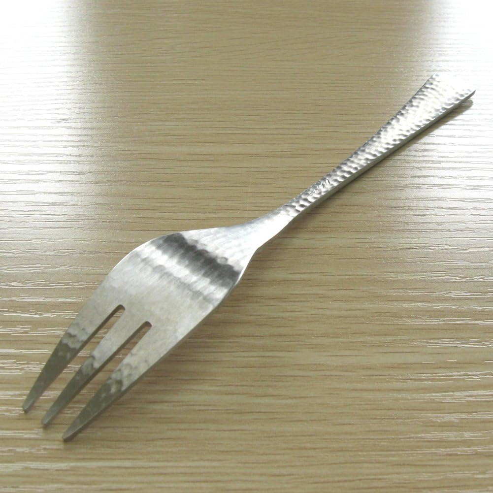 Nagao Japanese and Western Eclectic Dinner Fork, 7.5 Inches (19 Cm), 5 + 1 Piece, 18-8 Stainless Steel, Hammered Made in Japan image number 3