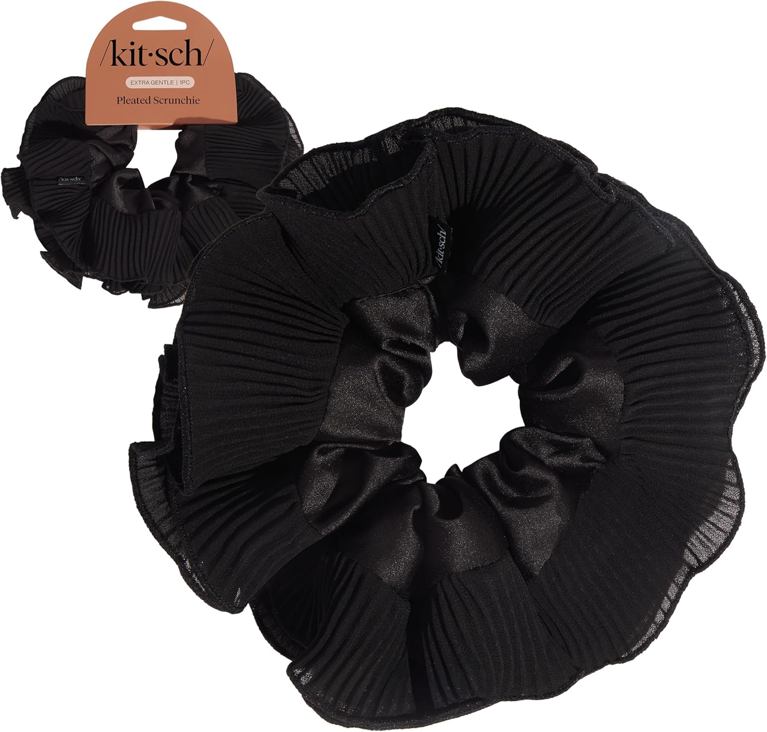 Kitsch Satin Scrunchies for Women - No Crease Hair Ties for Girls | Scrunchies for All Hair Types and Textures, Perfect for Day or Night | Ideal Gifts for Women - 5 Pcs, Cameo