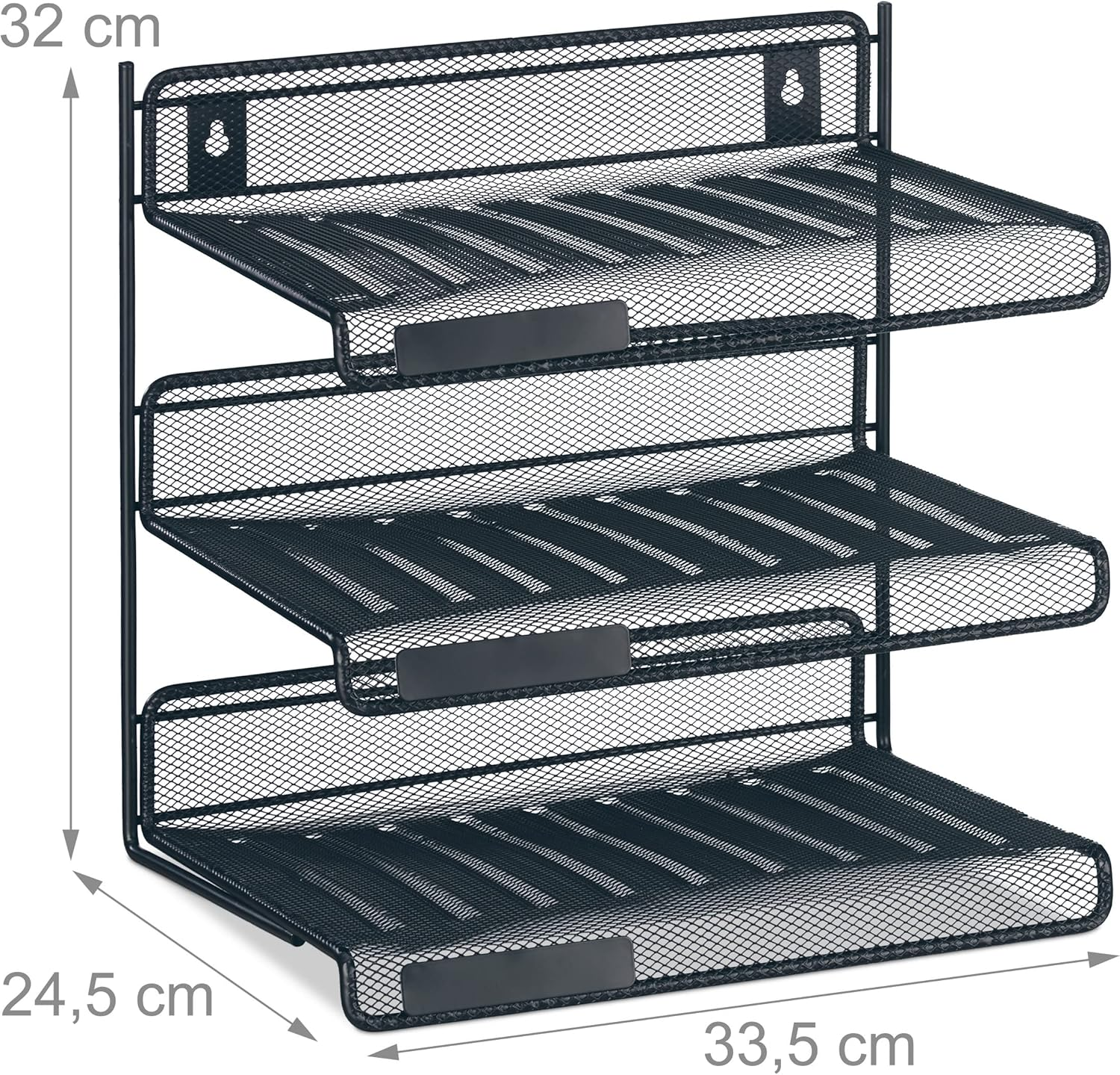 Relaxdays Document Tray, 100% Steel, Grey, 32 X 33.5 X 24.5 Cm image number 5