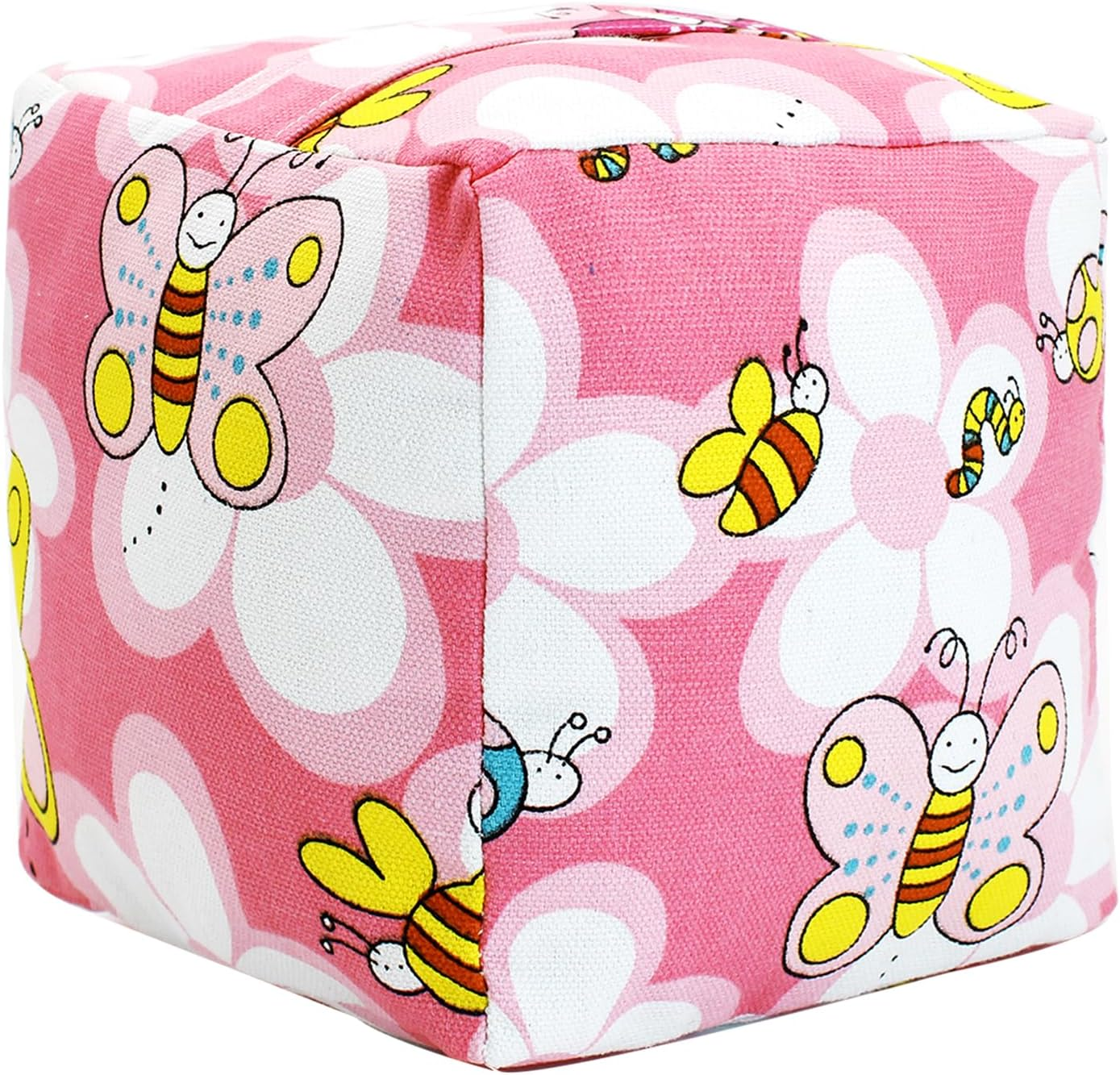 SANFERGE Decorative Door Stopper, Weighted Fabric Door Stopper with Handle, Heavy-Duty Square Door Floor Stop for Bedroom, Living Room, Interior, Doors